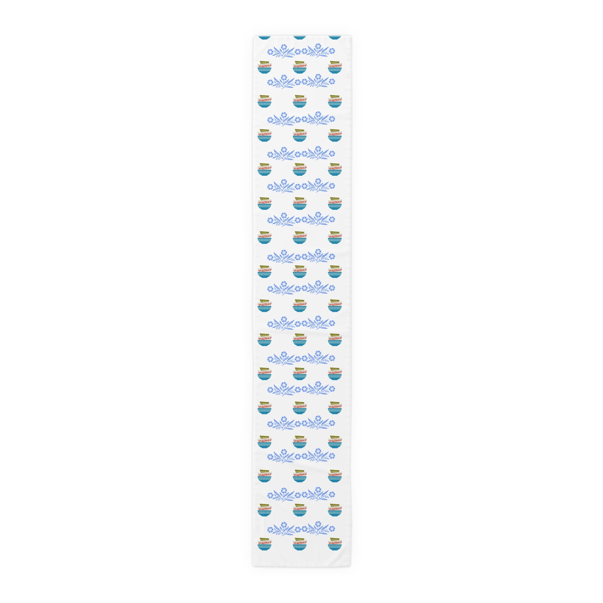 Pyrex Lover, Blue Cornflower, Kitschy 50s Pyrex Collector Kitchen Dining Room Table Runner - Mid Century Modern Gal