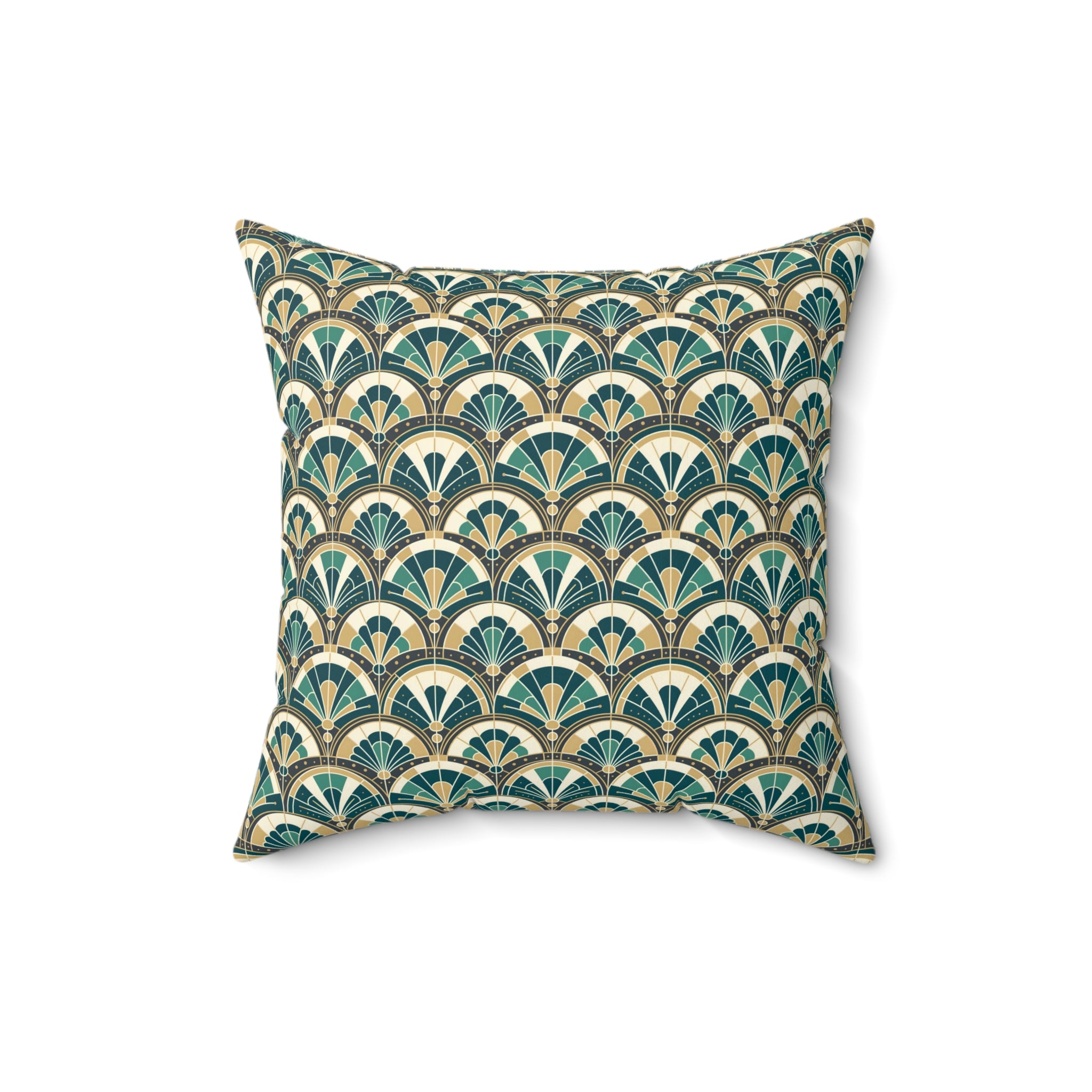 Art Deco Peacock Inspired Pillow Cover and Insert - Mid Century Modern Gal