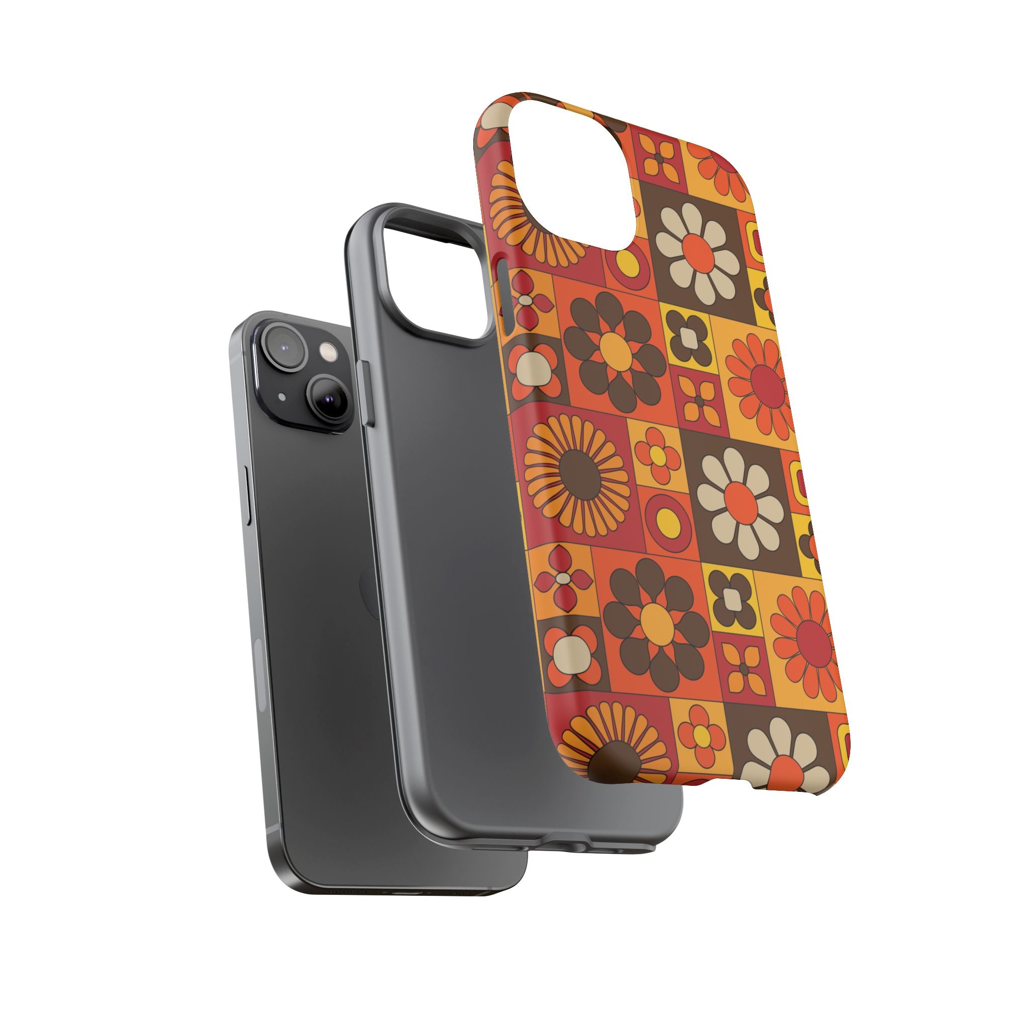 Retro 70s Mid Mod Floral Phone Case | Tough Cases for Flower Lovers