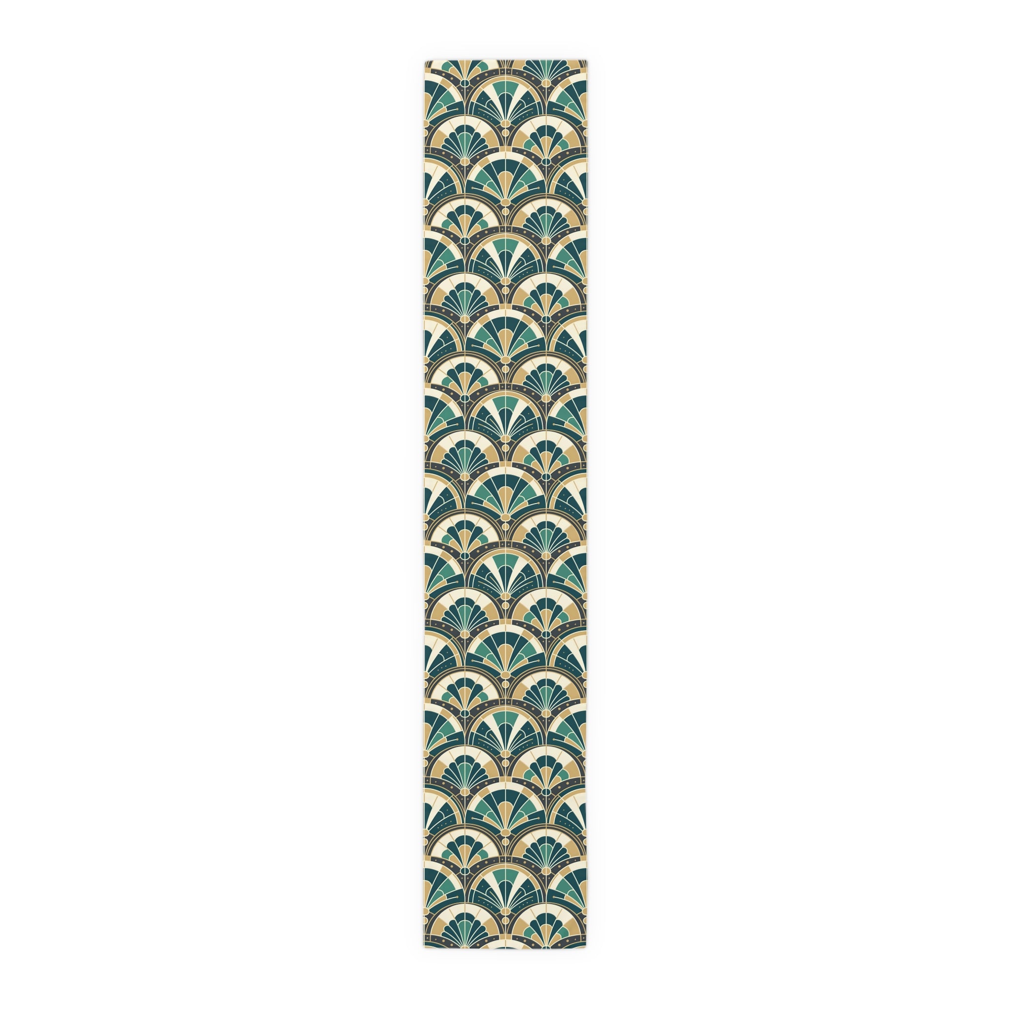 Art Deco Peacock Inspired Table Runner - Mid Century Modern Gal