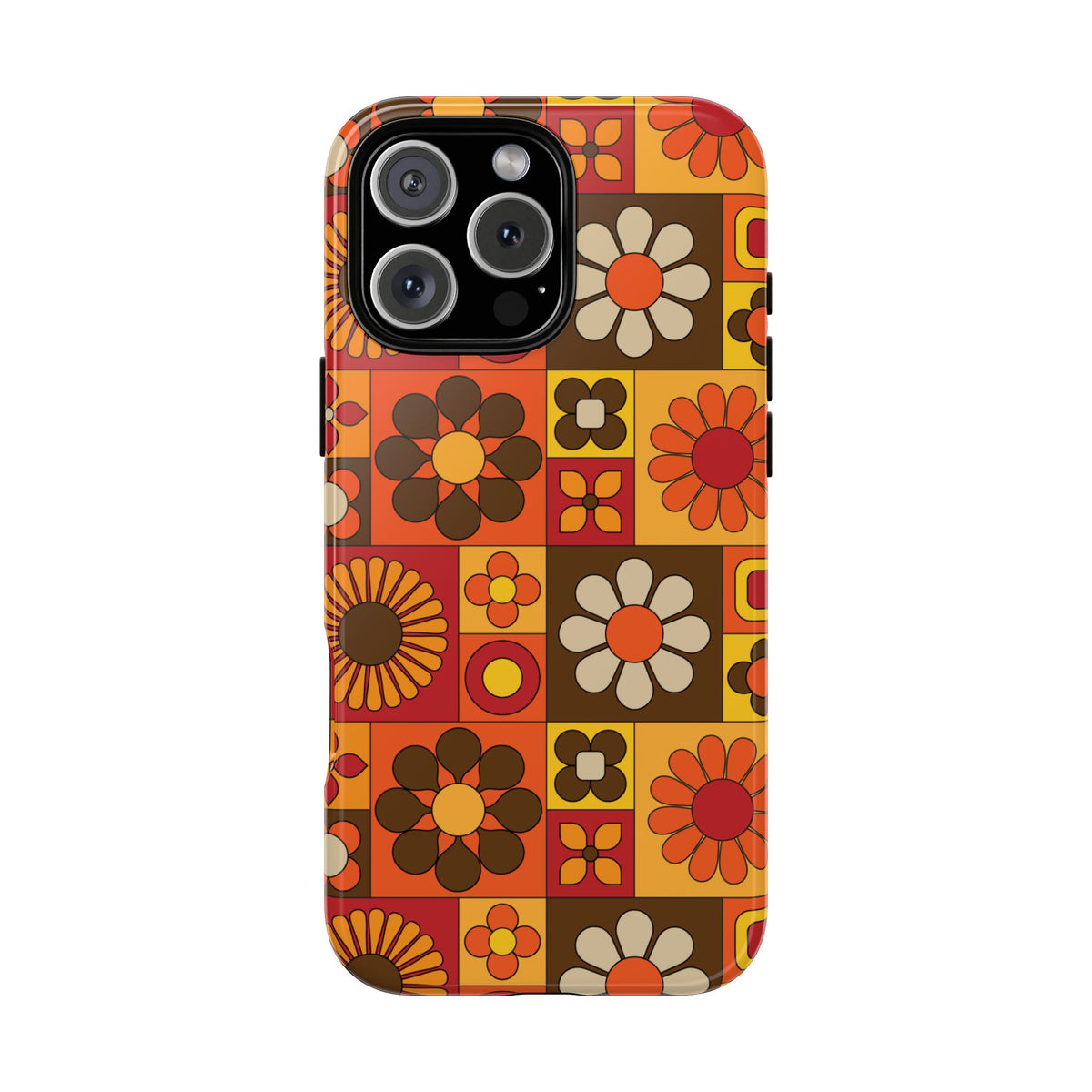 Retro 70s Mid Mod Floral Phone Case | Tough Cases for Flower Lovers