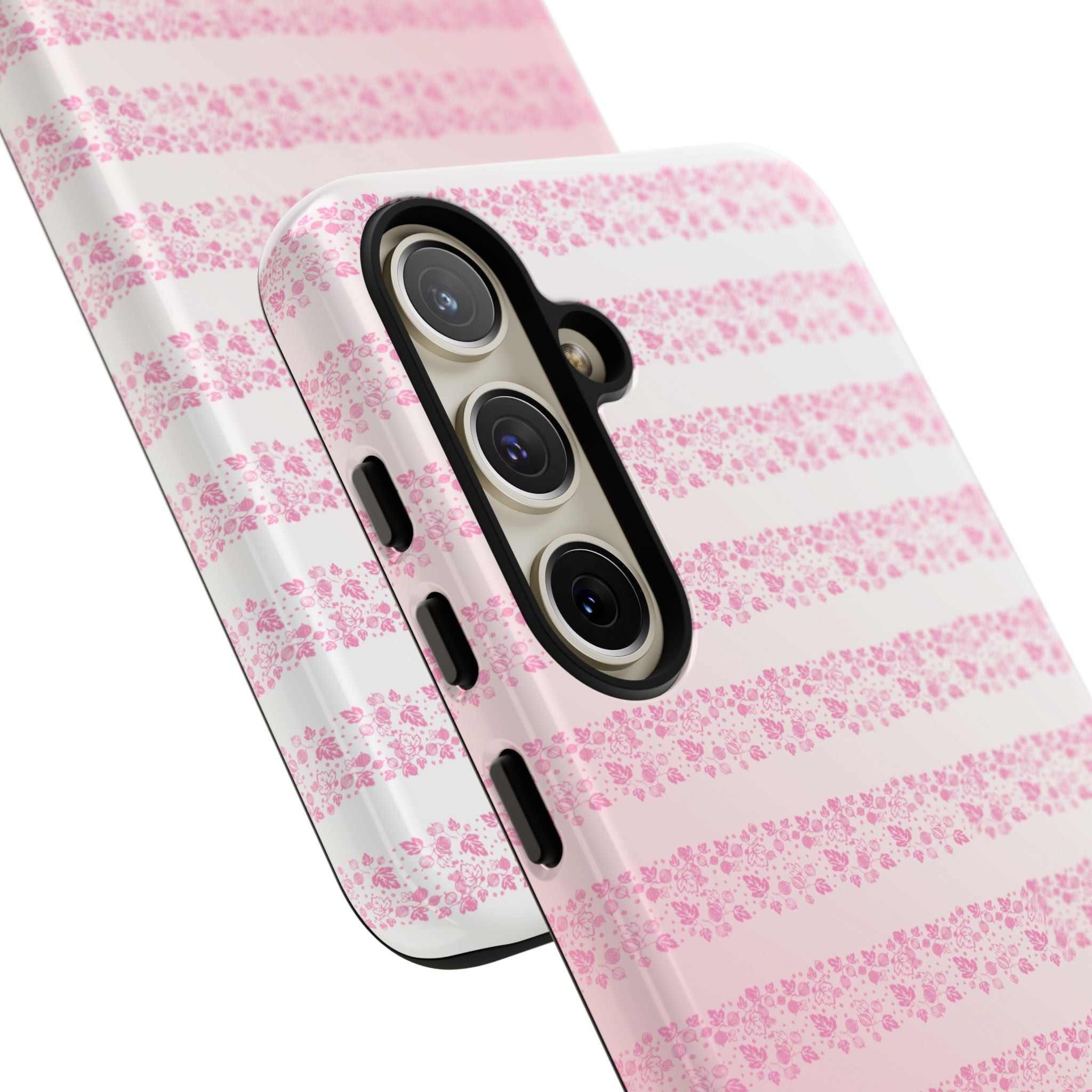 Pink Pyrex Gooseberry Striped Phone Case, Stylish Phone Cover, Tough Protective Case, Cute Cell Phone Case, Trending Gift for Her