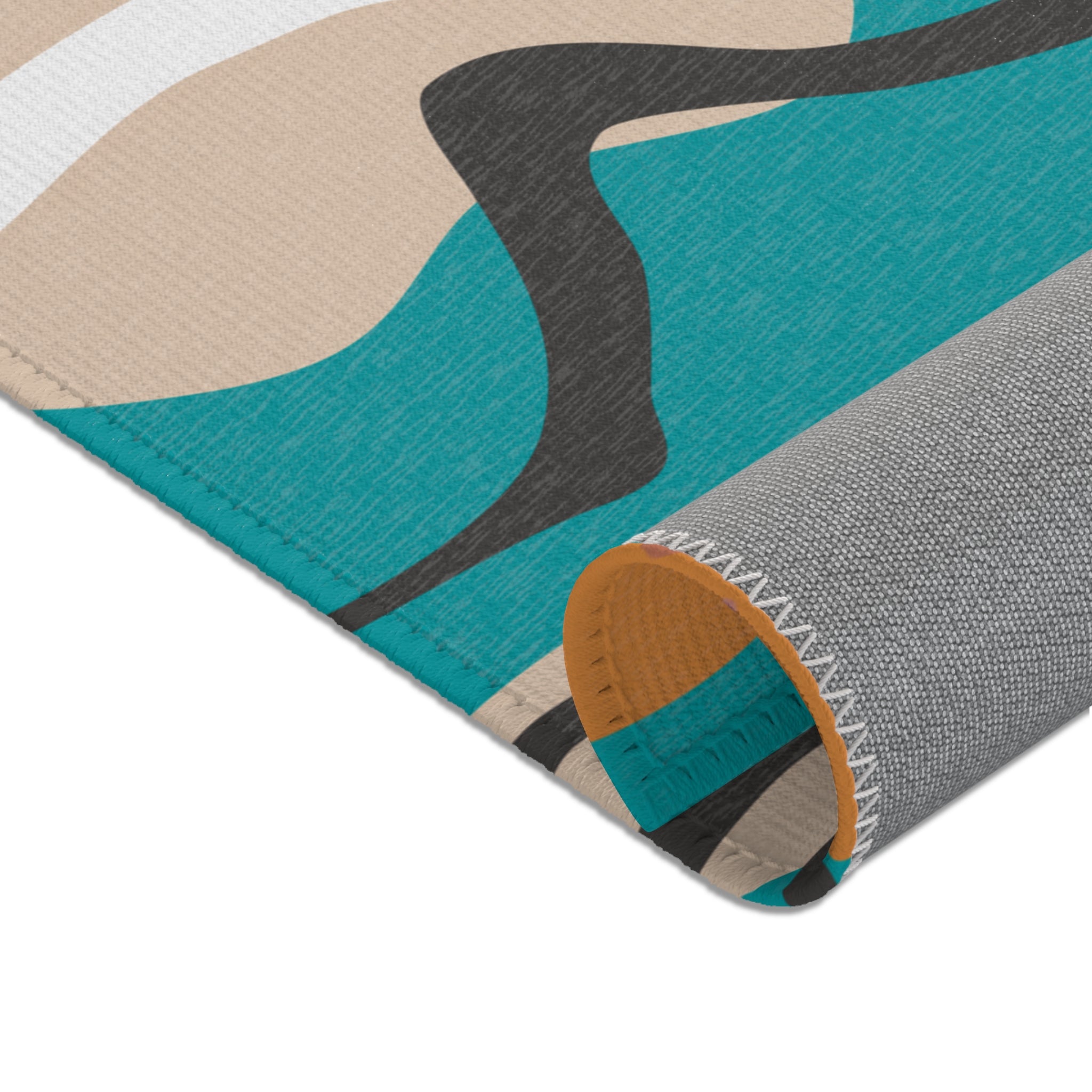 Modern Abstract Area Rug - Stylish Décor for Living Spaces - Mid Century Modern Gal