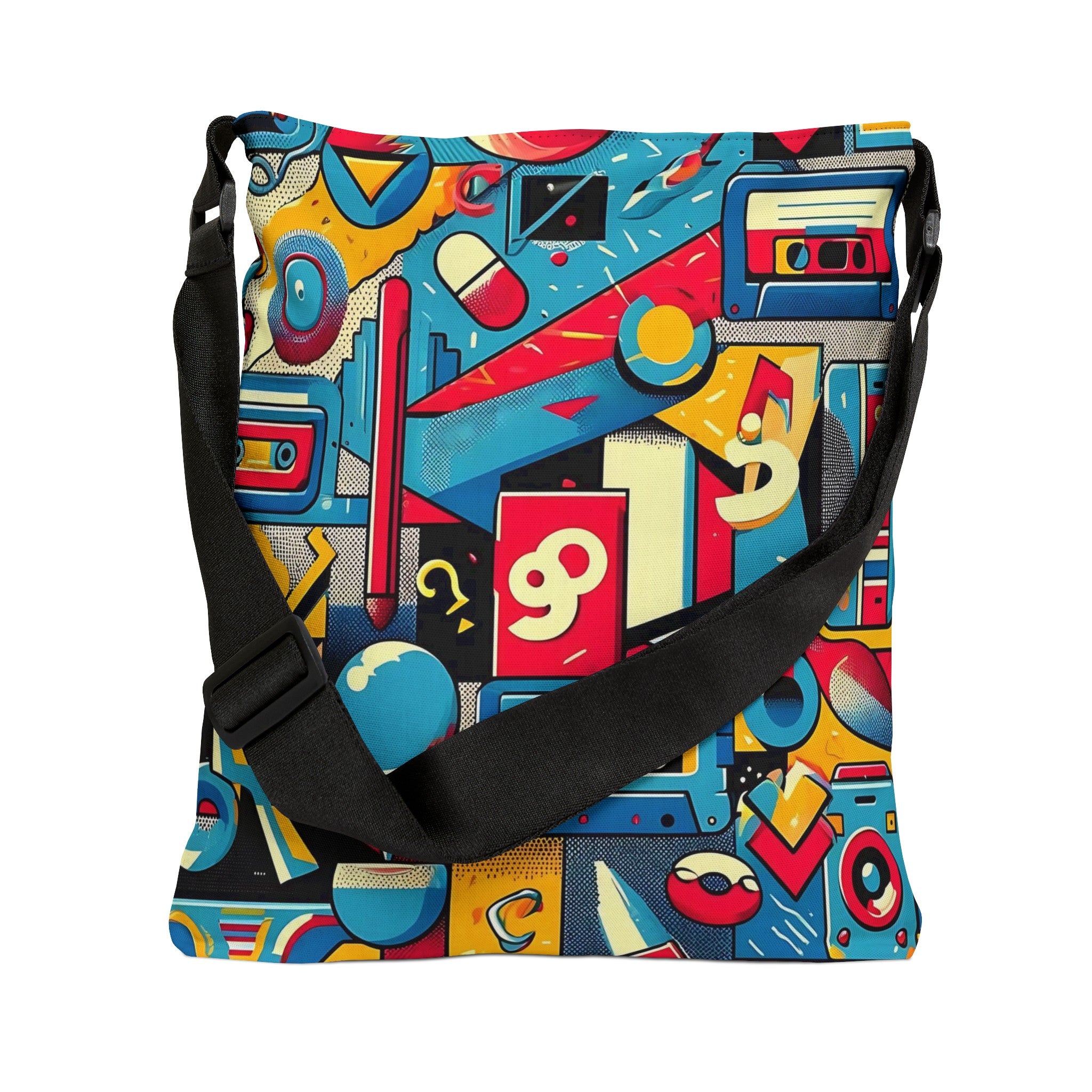 Hip 90s Retro Groovy Gifts For 90s Lover, Adjustable Tote Bag - Mid Century Modern Gal