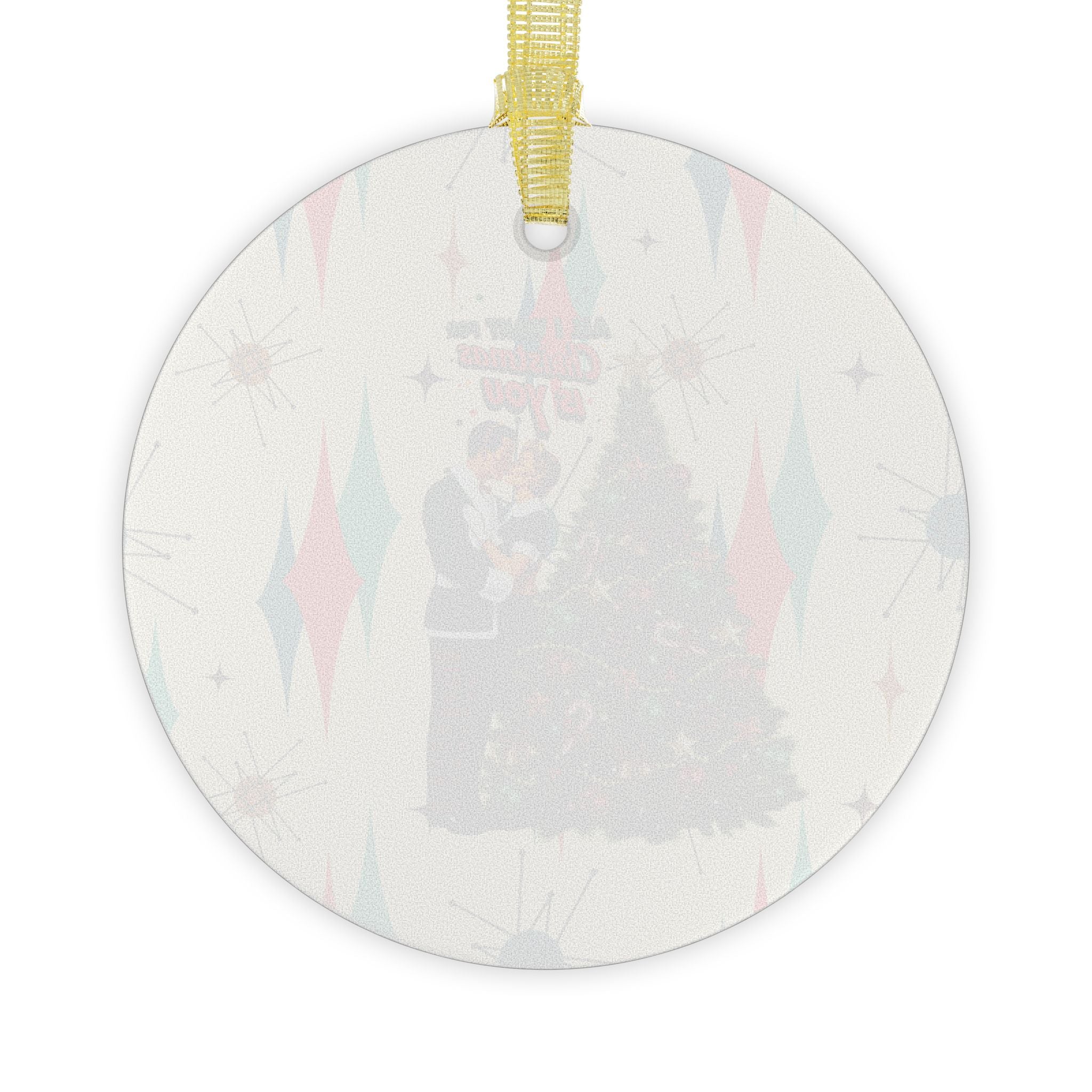 Vintage Christmas Glass Ornaments - All I Want for Christmas Is You - Retro Holiday Decoration - Mid Century Modern Gal