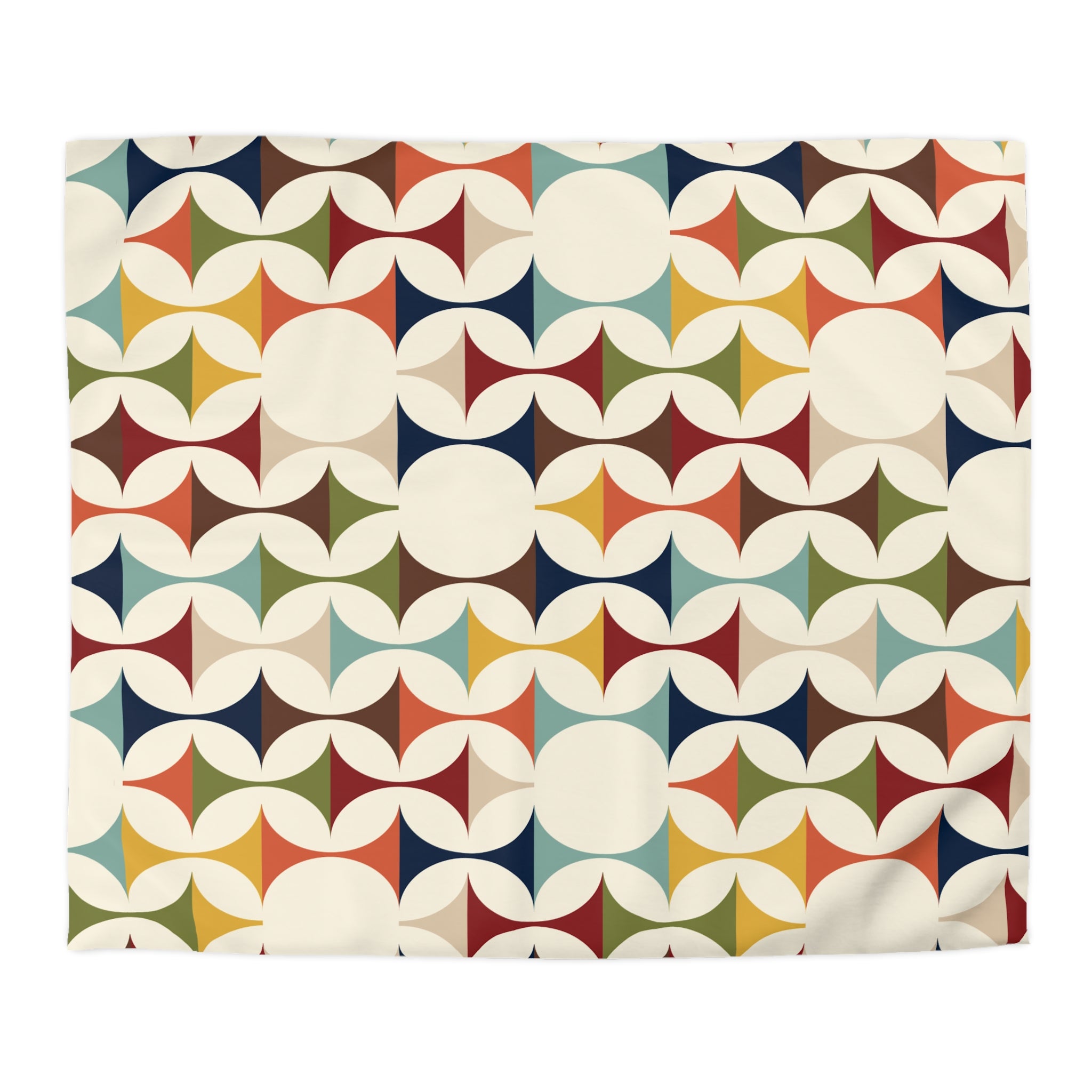 Scandinavian Modern Danish, Mid Century Modern Geometric Duvet Cover - Mid Century Modern Gal