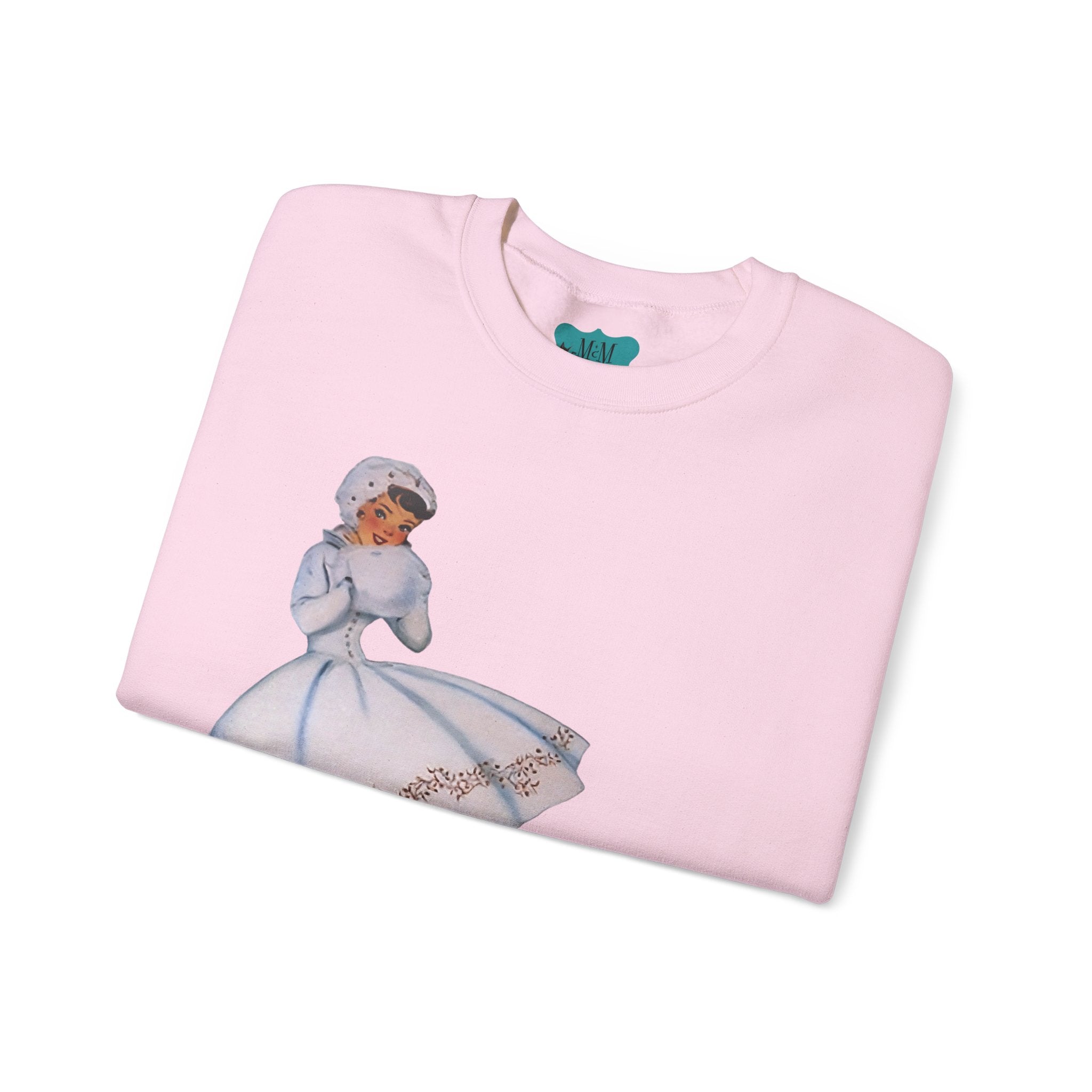 Mid Century Modern Christmas, Mod Gal, Kitschy Vintage-Inspired Unisex Heavy Blend™ Crewneck Sweatshirt - "When Santa Gets Your Letter" - Mid Century Modern Gal