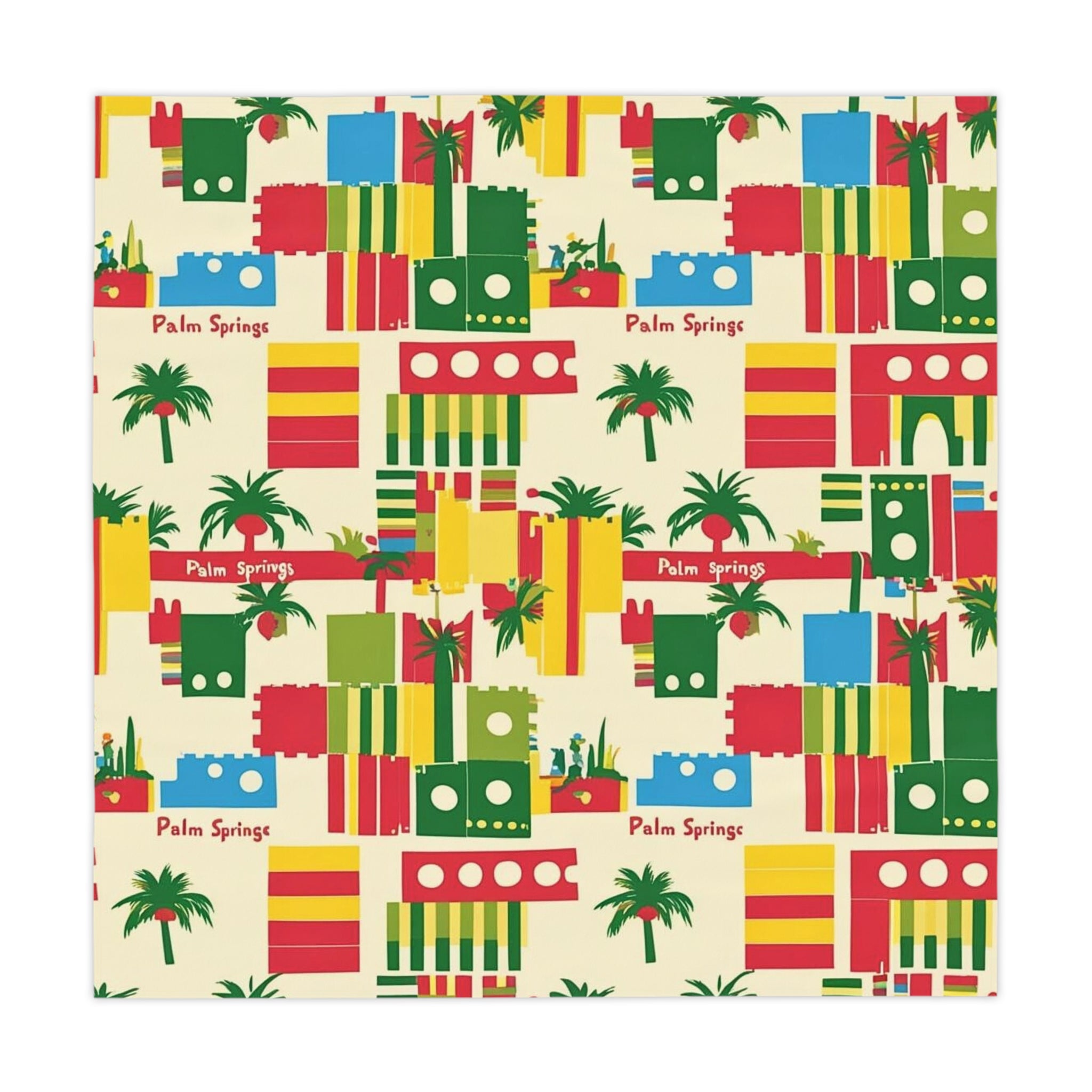 Palm Springs Retro Tiki ModTablecloth - Vibrant Summer Decor - Mid Century Modern Gal