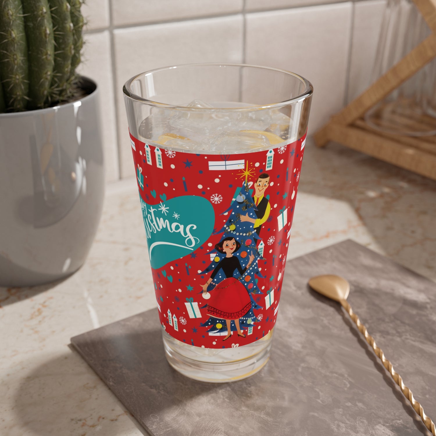 Mid Century Modern Christmas, Kitschy Retro Mod Barware For The Holiday - Mid Century Modern Gal