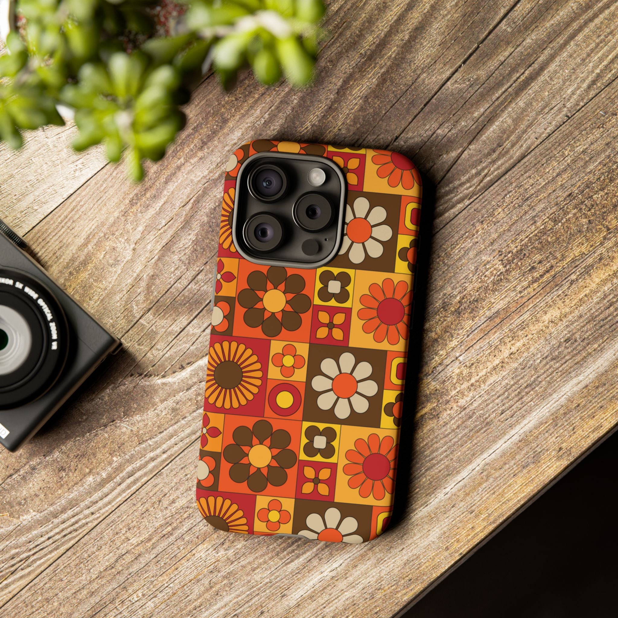 Retro 70s Mid Mod Floral Phone Case | Tough Cases for Flower Lovers