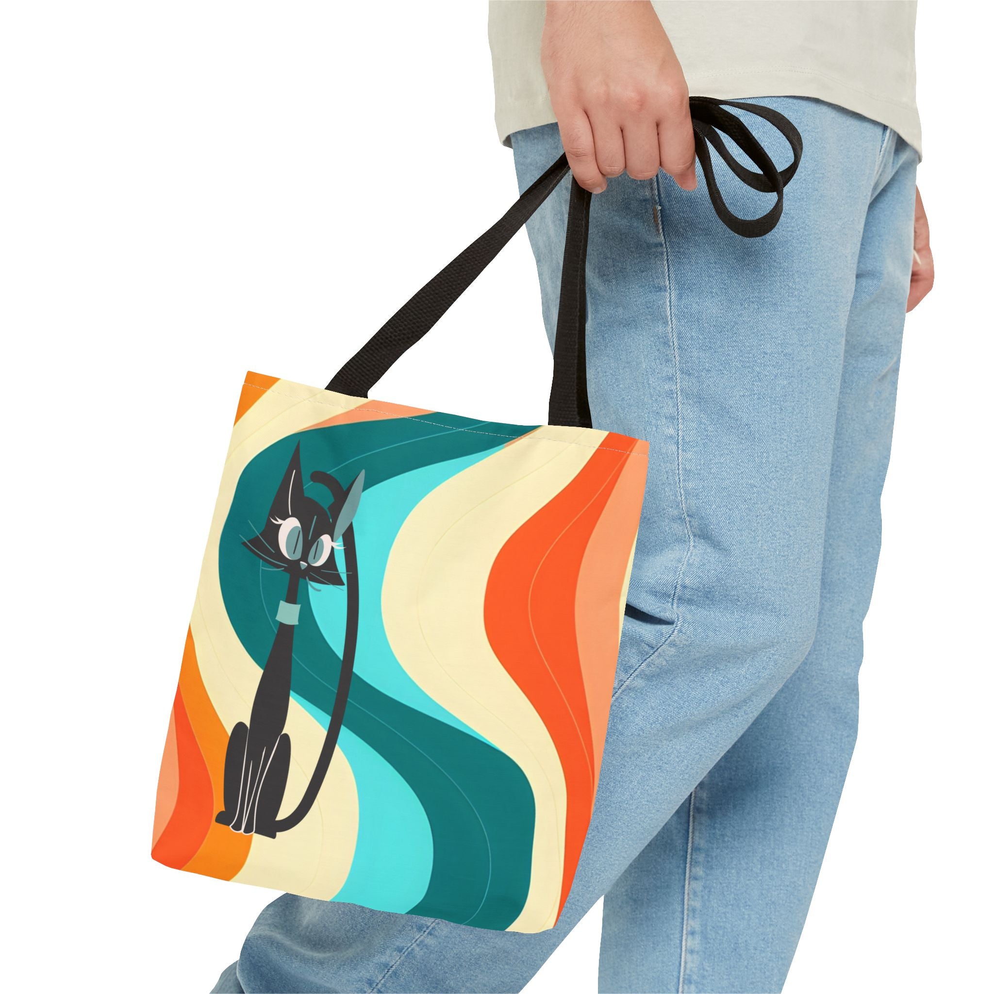 Atomic Cat Mid Mod Groovy Tote Bag - Mid Century Modern Gal