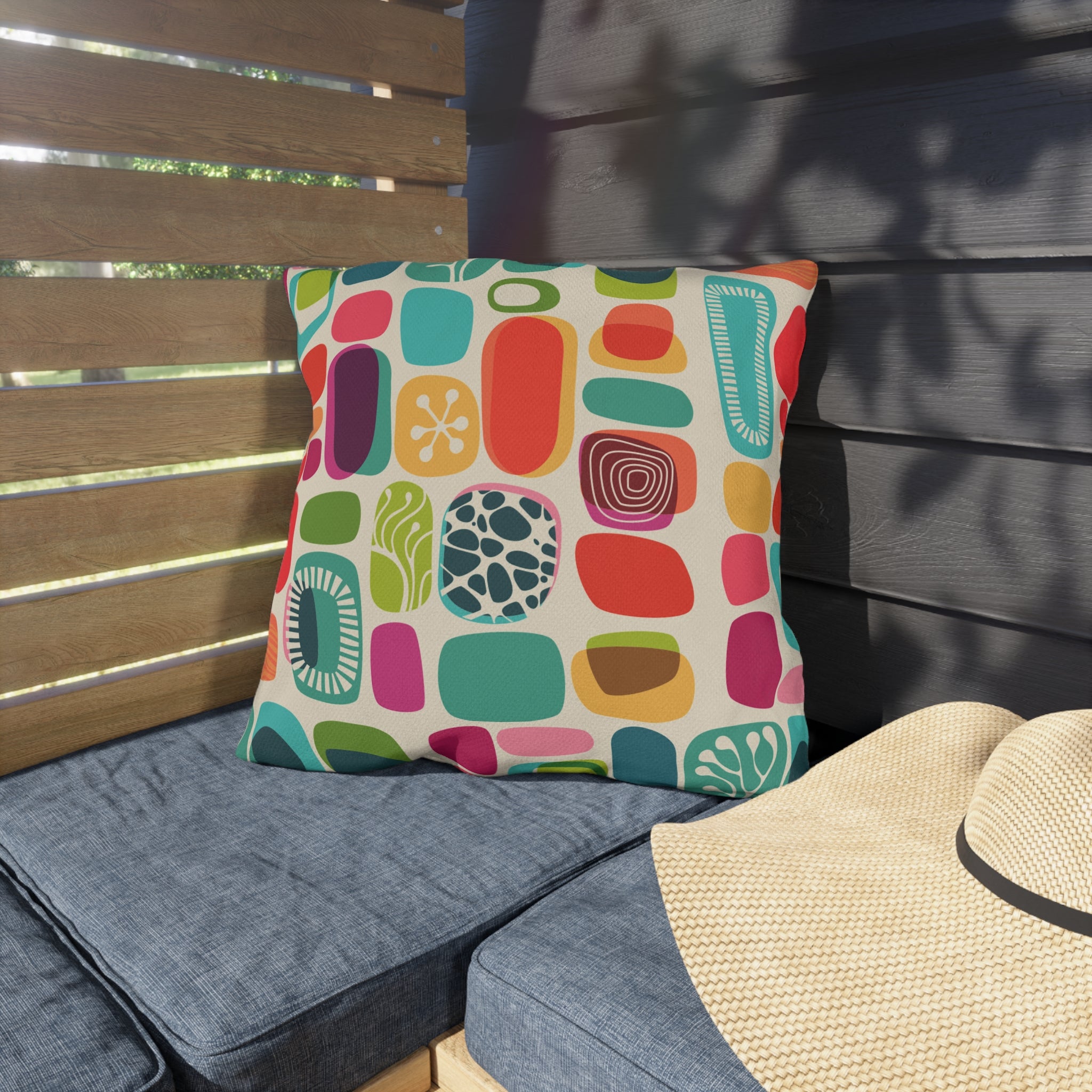 Mid Century Modern Amoeba Designed, Outdoor Garden Pillows - Mid Century Modern Gal