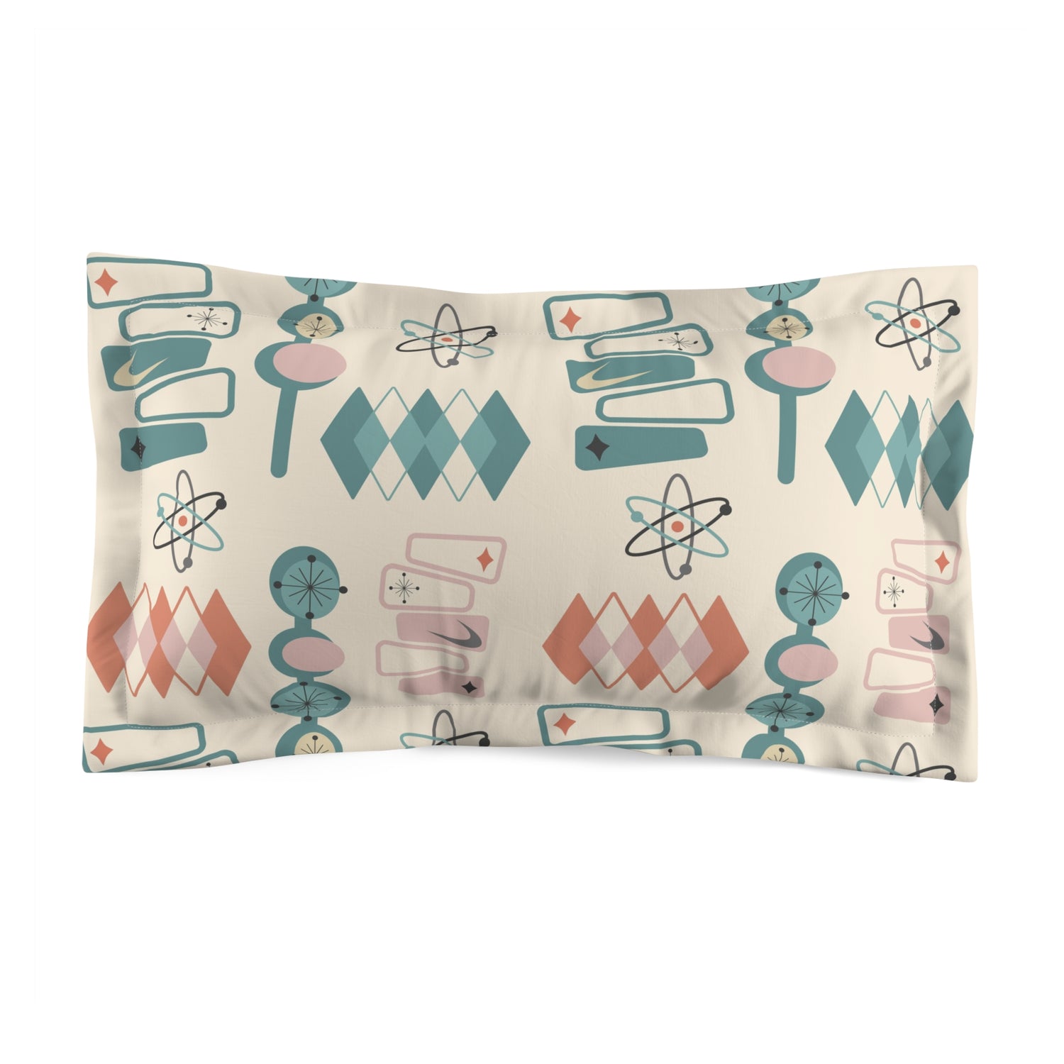 Mid Century Mod Googie Style, Retro MCM Pillow Sham - Mid Century Modern Gal