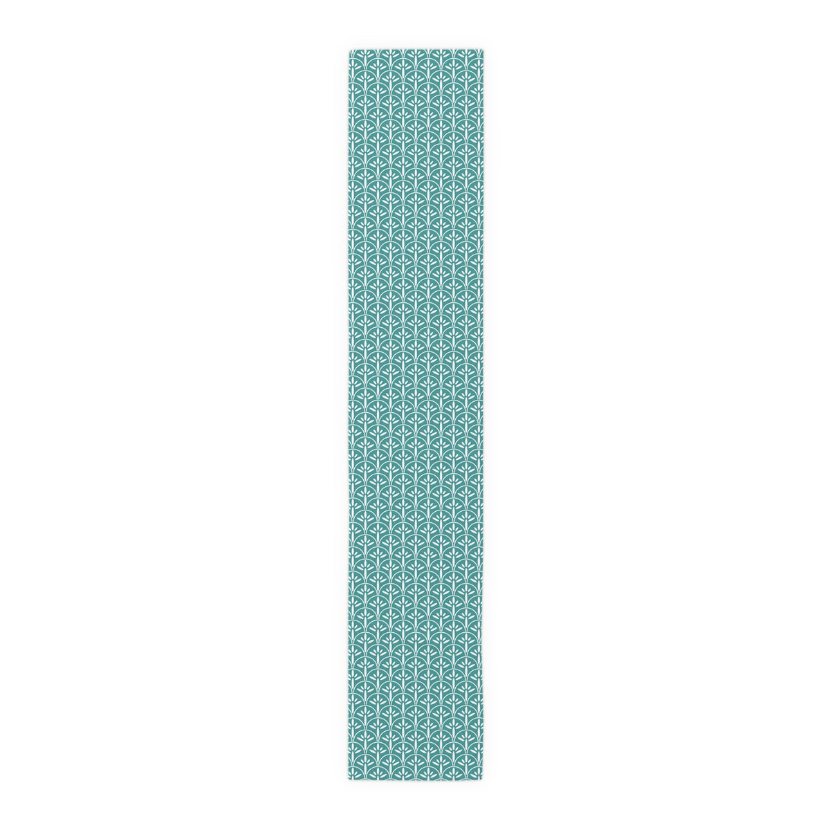 Art Deco Aqua Blue Floral Modern Runner - Mid Century Modern Gal