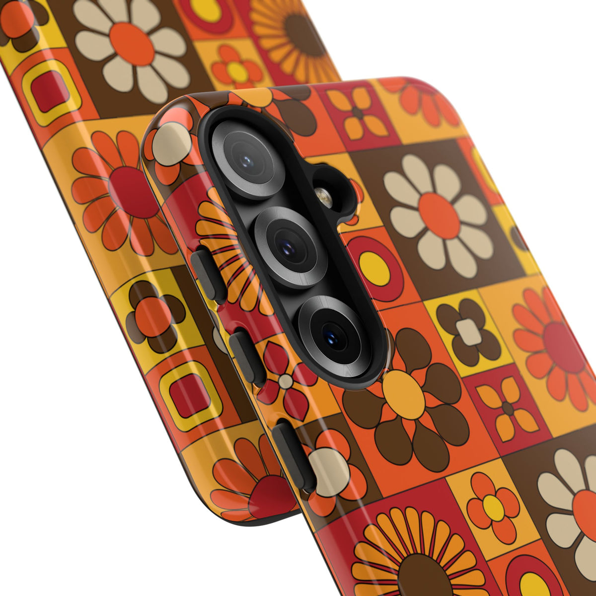 Retro 70s Mid Mod Floral Phone Case | Tough Cases for Flower Lovers
