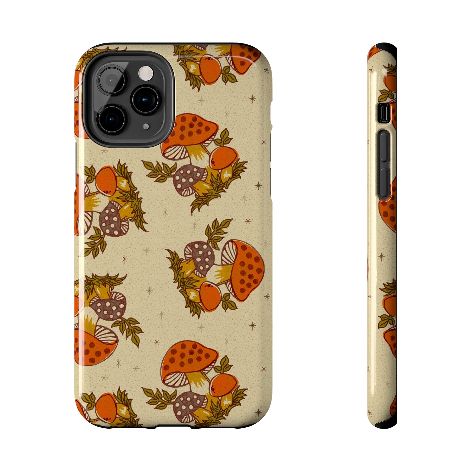 70s Merry Mushroom Groovy Retro Smart Phone Tough Phone Cases - Mid Century Modern Gal