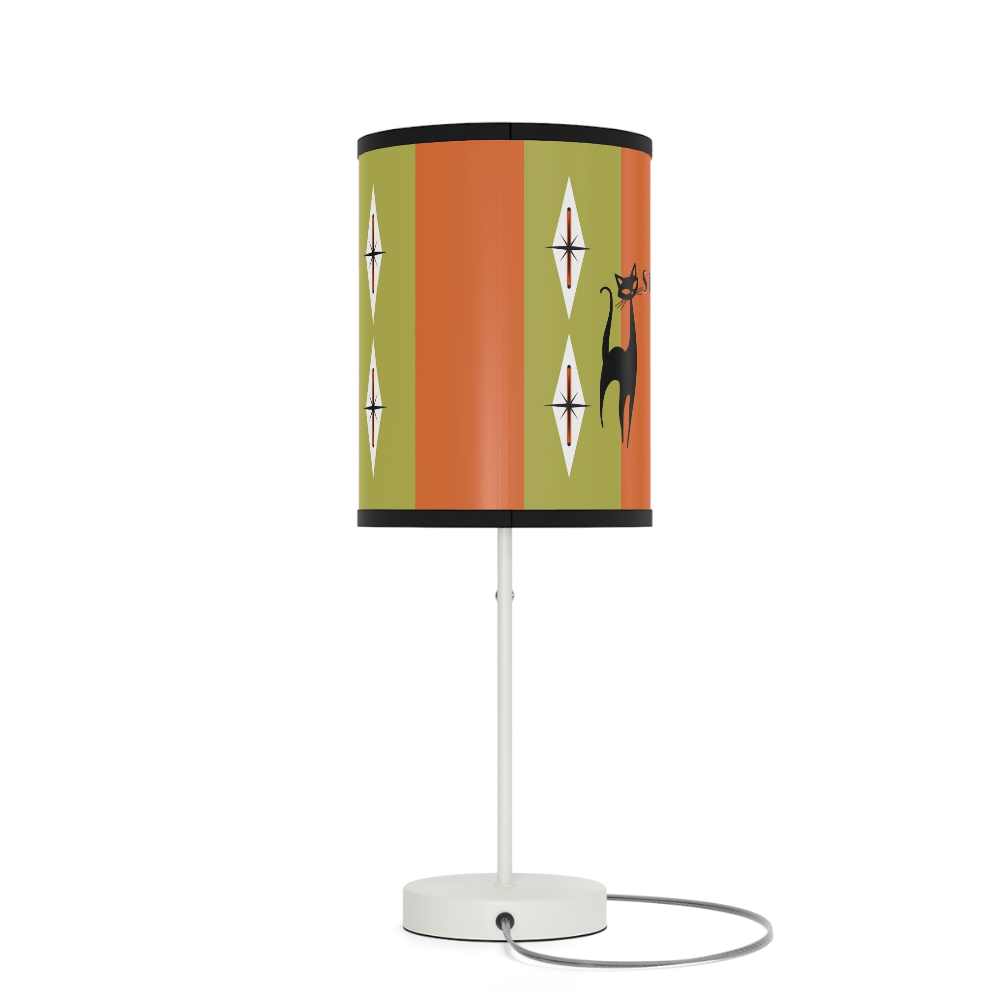 Atomic Cat Starlite Lounge, Mid Century Modern Retro Cat Design Table Lamp - Unique Home Decor for Cat Lovers - Mid Century Modern Gal