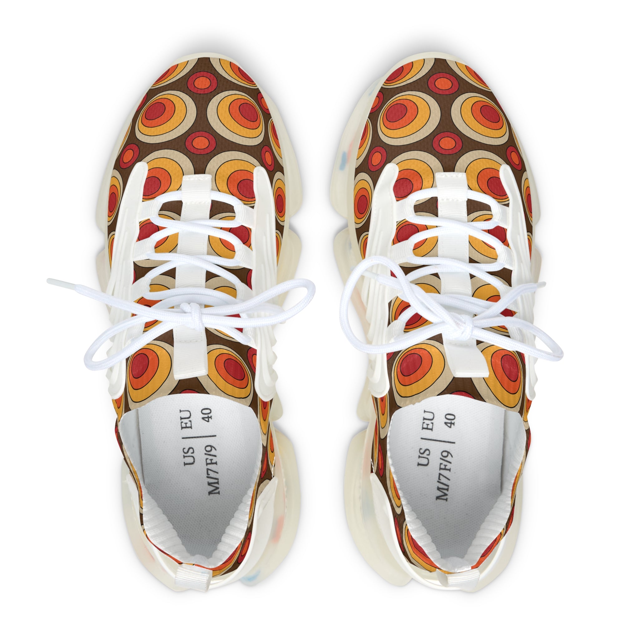 Retro Groovy Orbs, Brown, Orange Yellow Hip Style Women&