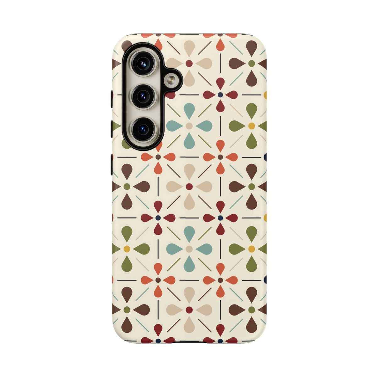 Scandinavian Flower, Mid Modern Danish Design Tough Phone Case