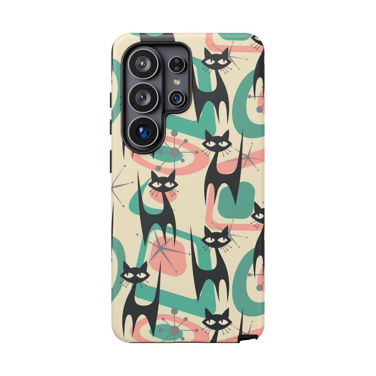 Atomic Cat Mid Century Modern Starburst Retro Kitsch Tough Phone Case