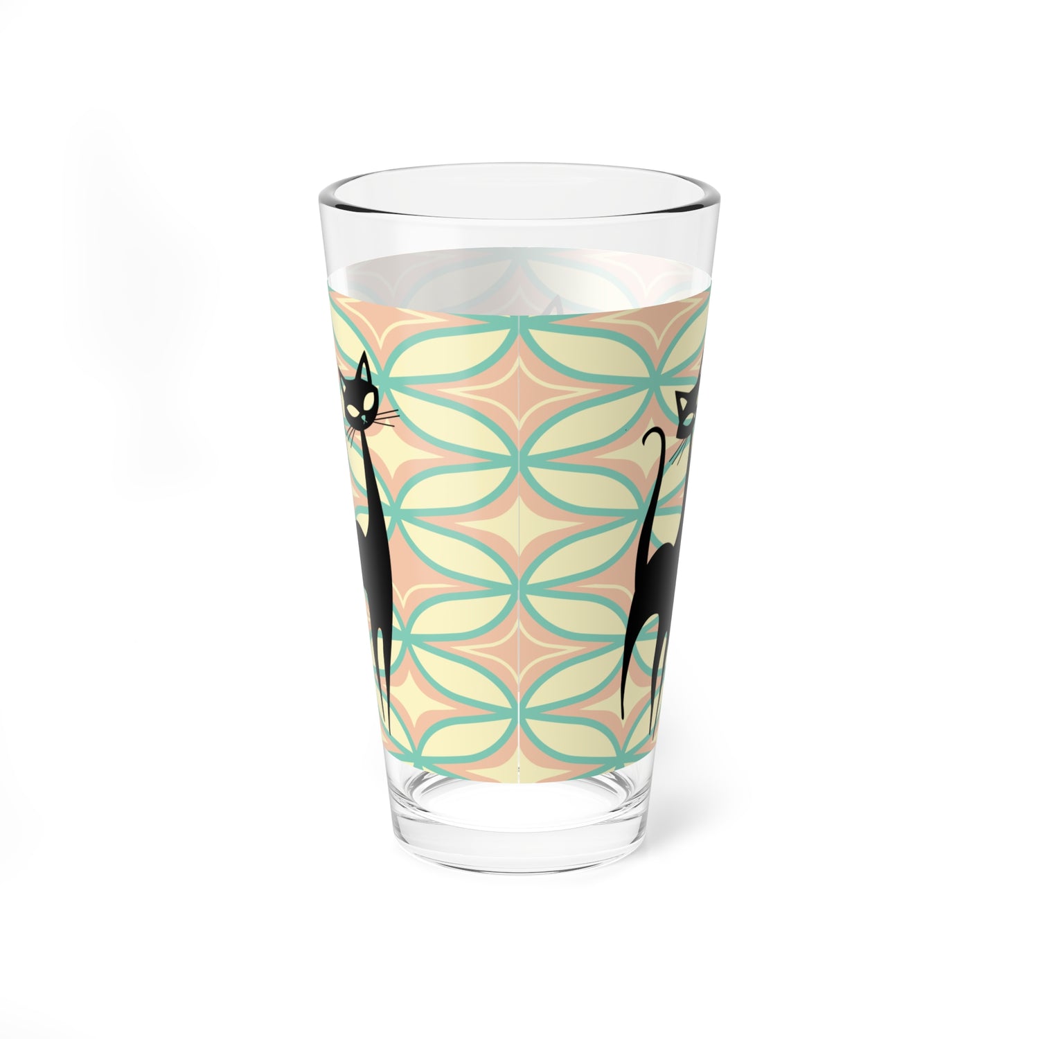 Atomic Cat Mid Century Modern Pink, Mint, Mid Century Modern Barware - Mid Century Modern Gal