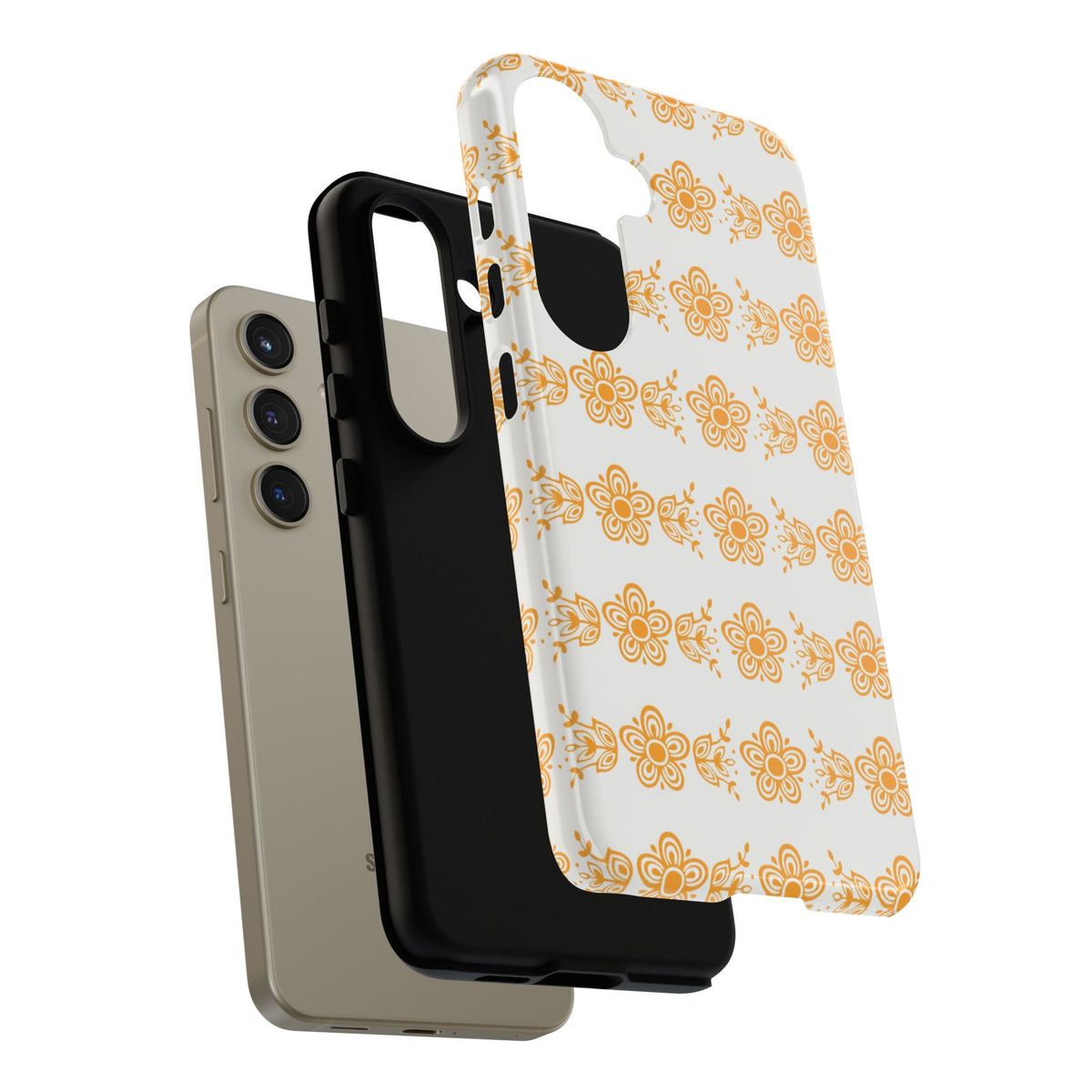 Pyrex Golden Butterfly Floral Phone Case, Tough Cases for Stylish Protection, Gift for Her, Durable, Trendy Floral Design, Cell Phone Cover