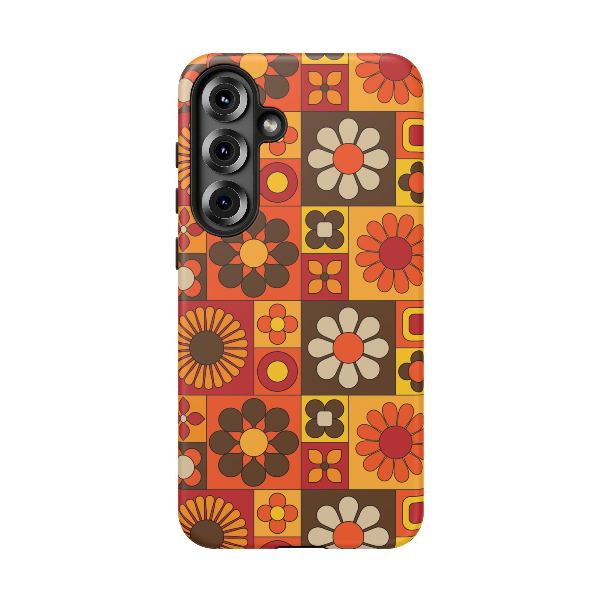 Retro 70s Mid Mod Floral Phone Case | Tough Cases for Flower Lovers