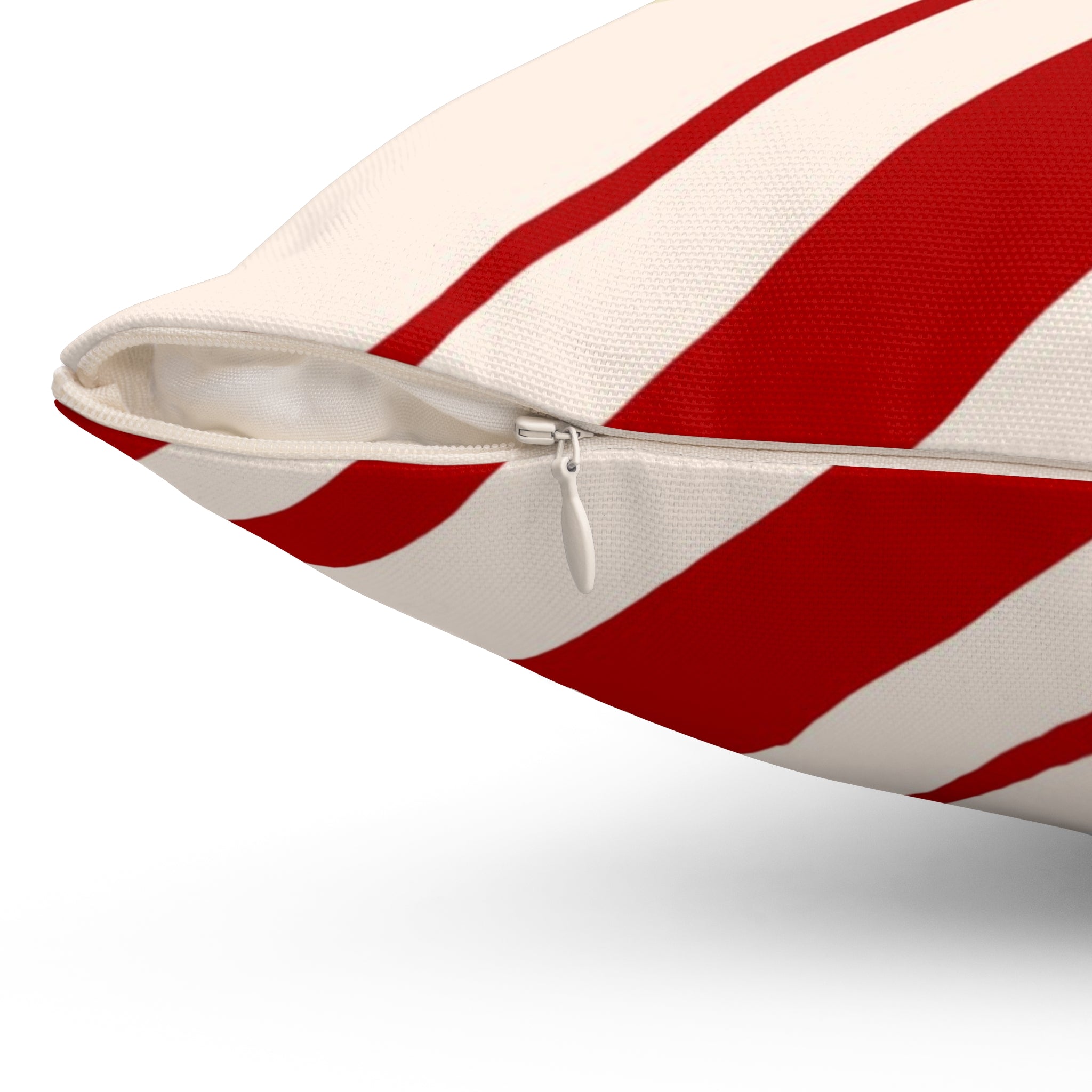 Santa Claus Vintage 50s Ad, Kitschy Holiday Candycane Pillow And Insert - Mid Century Modern Gal
