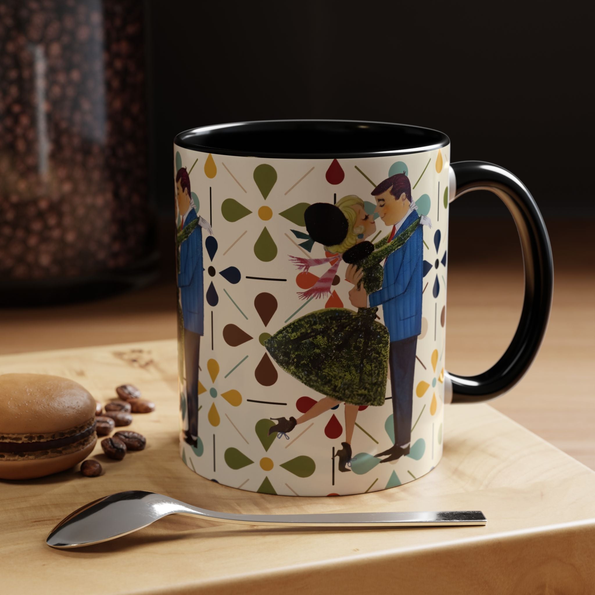 Mid Century Modern 50s Christmas Scandi Flower Kitschy Mug - Mid Century Modern Gal