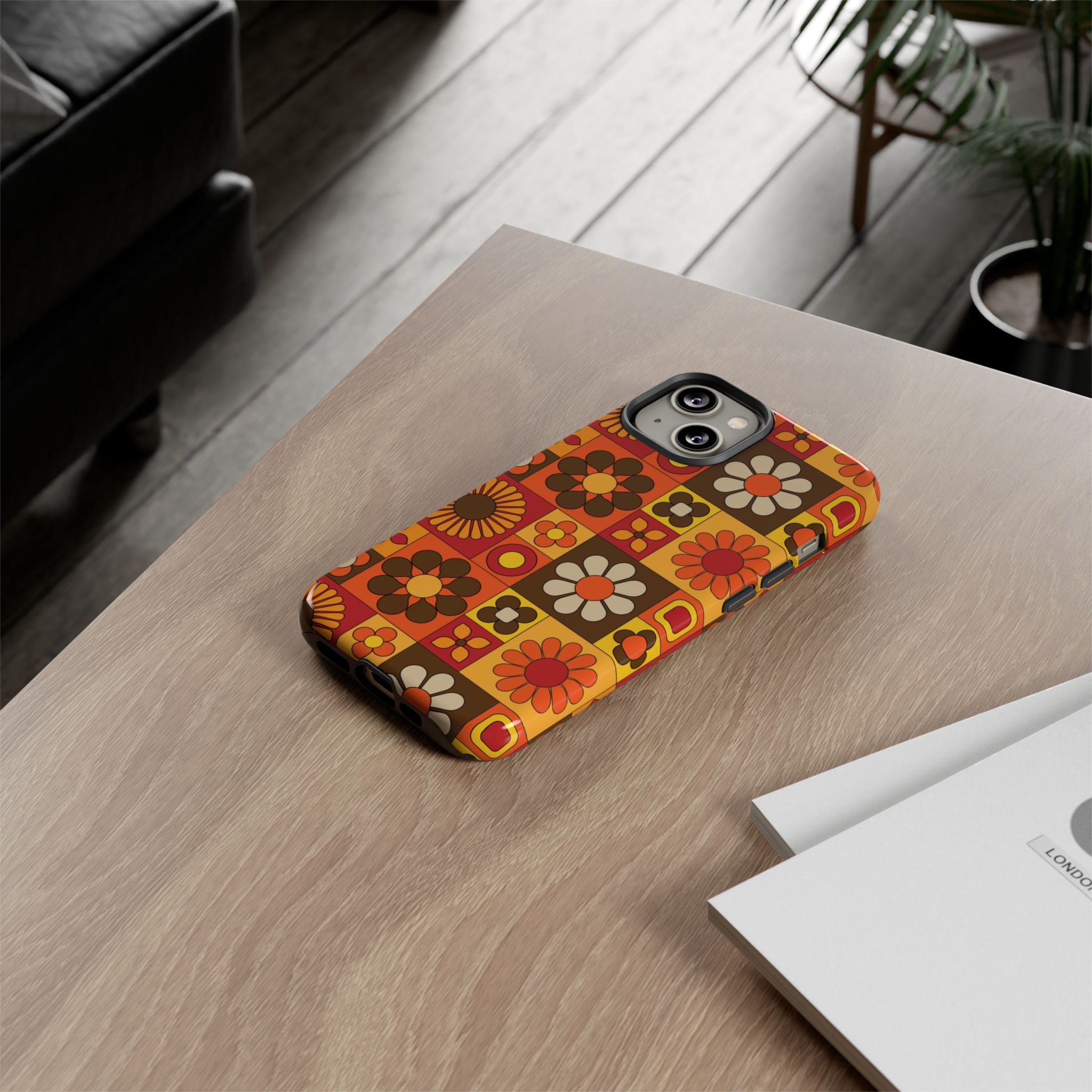 Retro 70s Mid Mod Floral Phone Case | Tough Cases for Flower Lovers