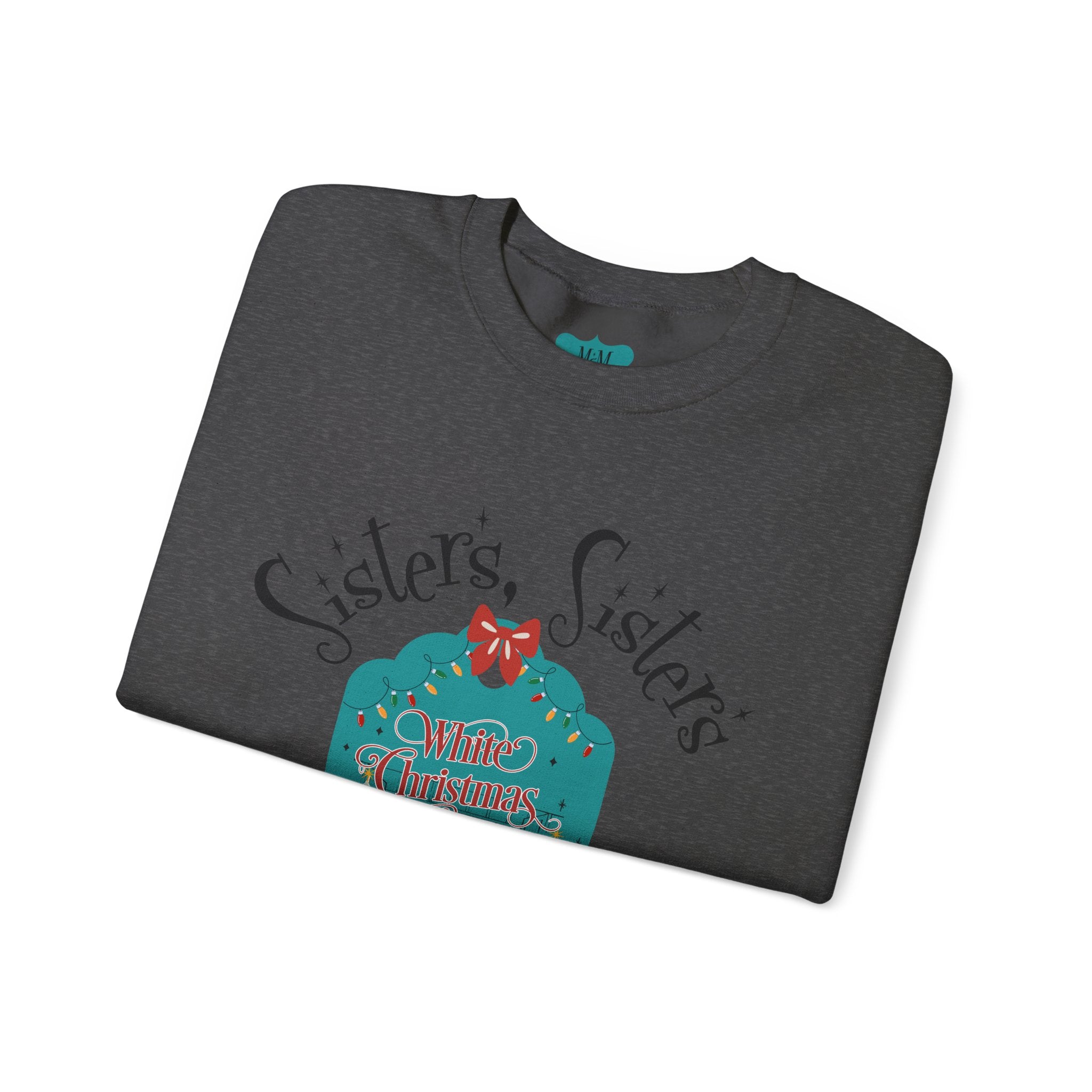 Wallace And Davis Retro Christmas Sweatshirt, Cozy Unisex Holiday Sisters Sisters Matching Sweaters - Mid Century Modern Gal