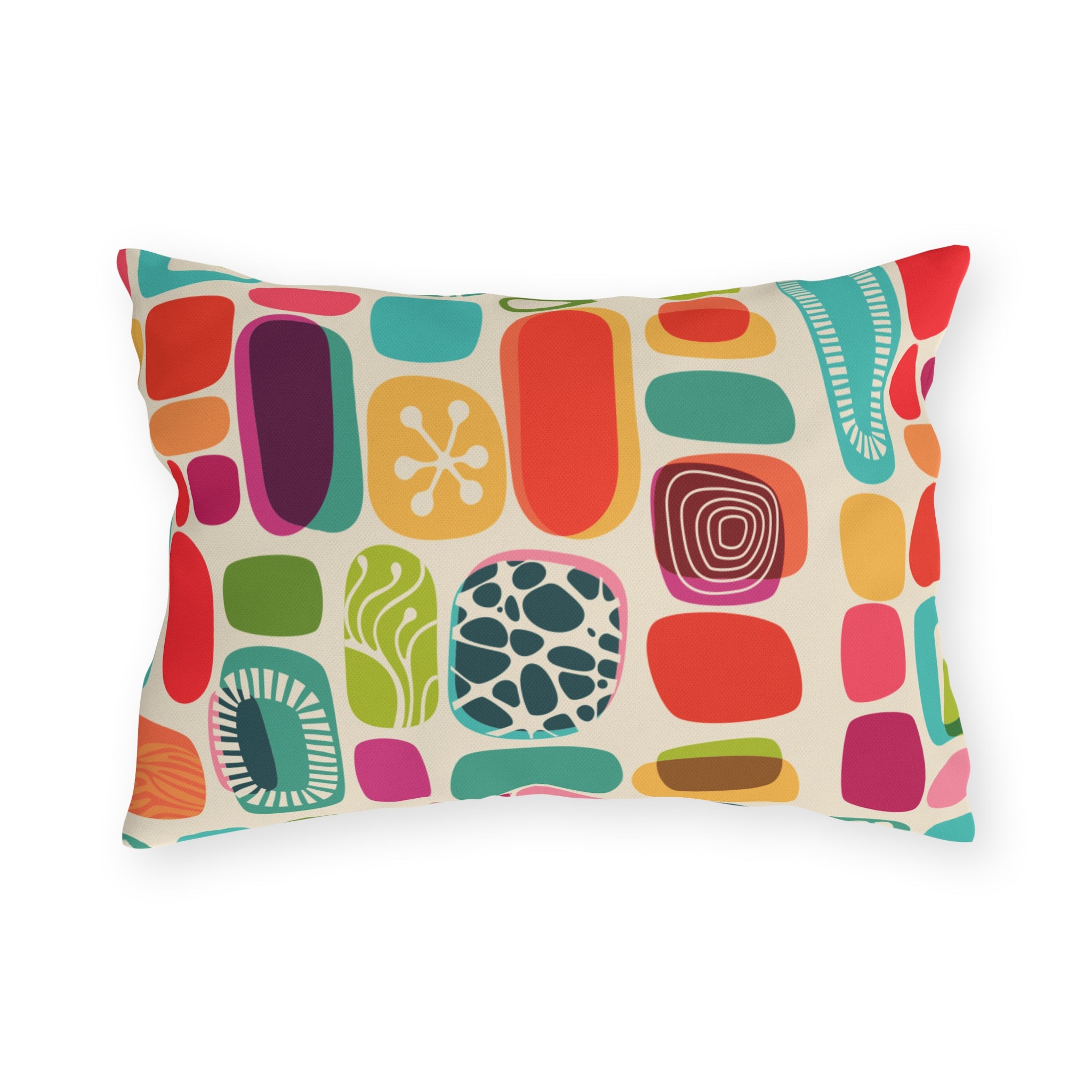 Mid Century Modern Amoeba Designed, Outdoor Garden Pillows - Mid Century Modern Gal