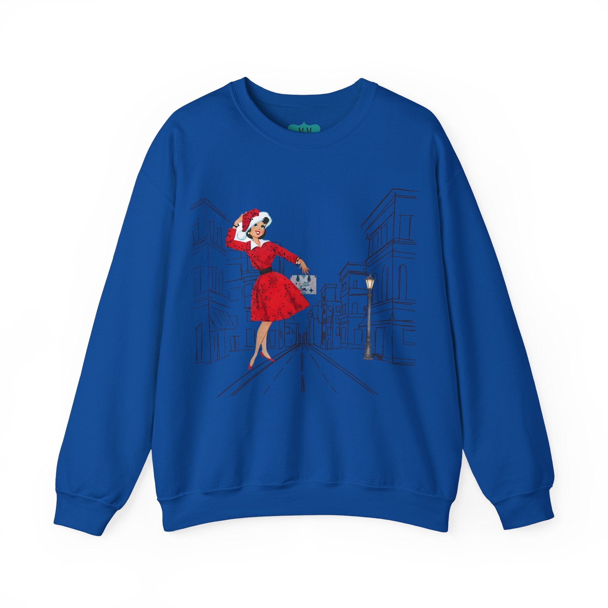 Mid Century Modern Christmas Kitschy Mod Gal Stylish Art Retro Christmas Sweater - Mid Century Modern Gal