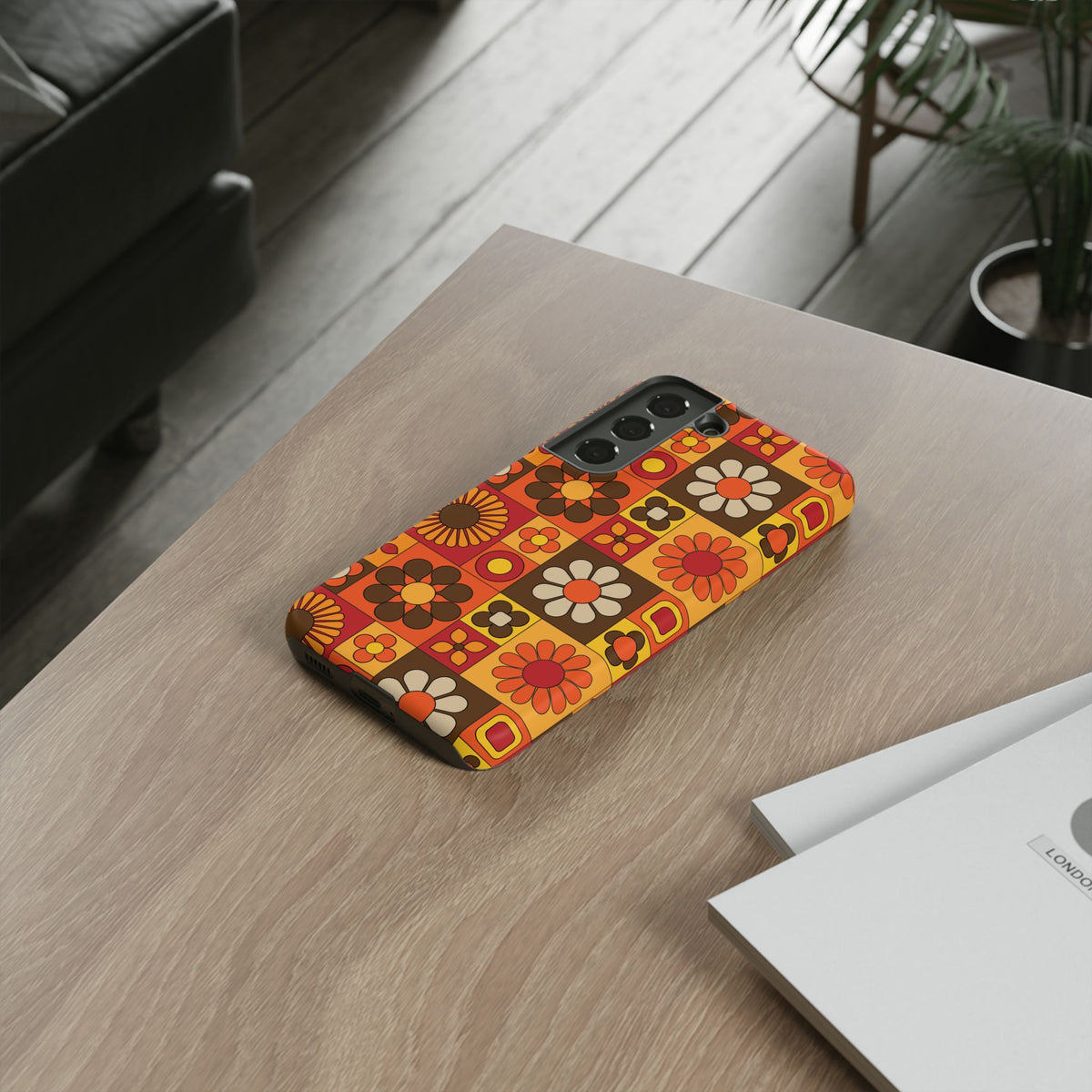 Retro 70s Mid Mod Floral Phone Case | Tough Cases for Flower Lovers