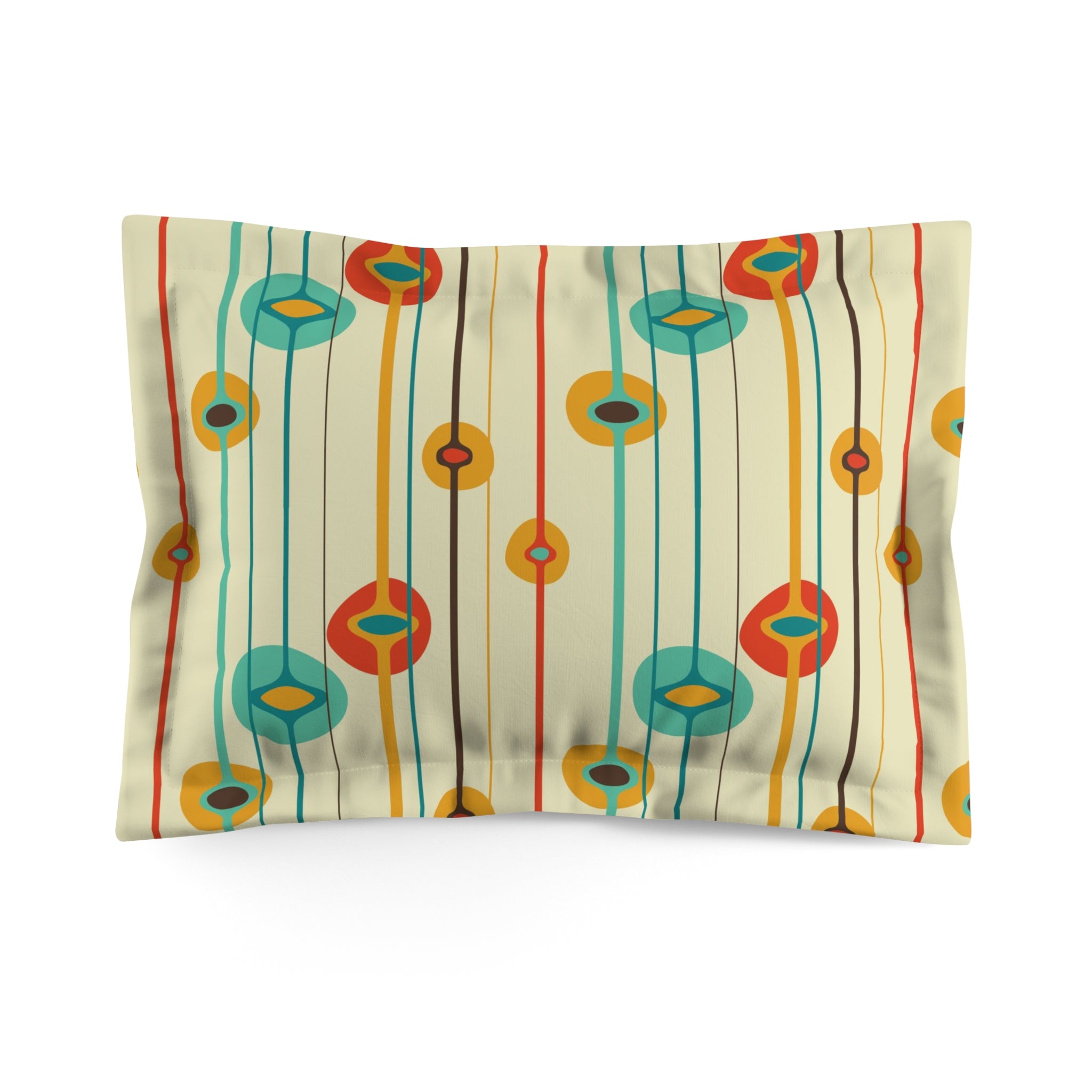Mid Century Modern Googie Designed, Atomic 50s Pillow Sham - Mid Century Modern Gal