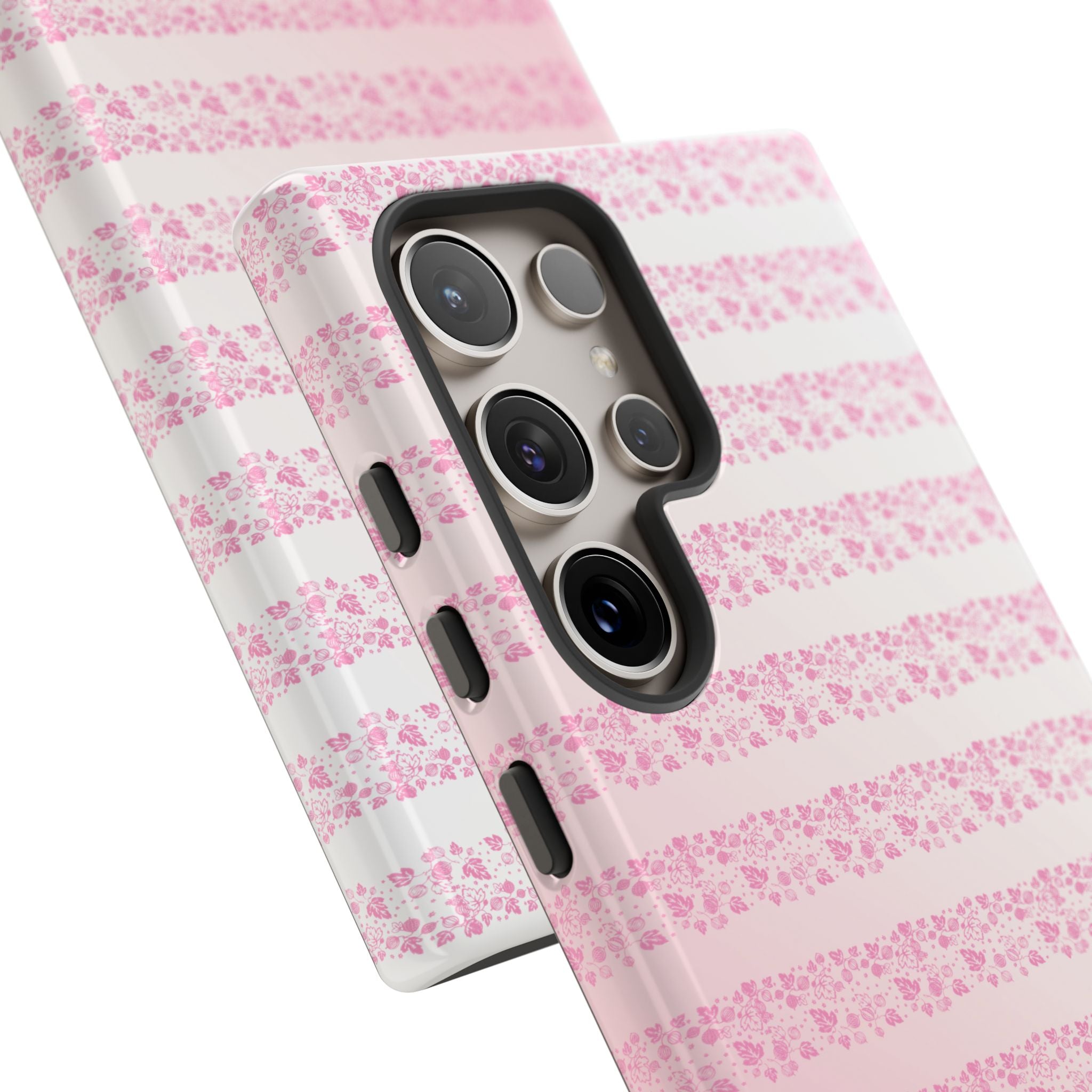 Pink Pyrex Gooseberry Striped Phone Case, Stylish Phone Cover, Tough Protective Case, Cute Cell Phone Case, Trending Gift for Her