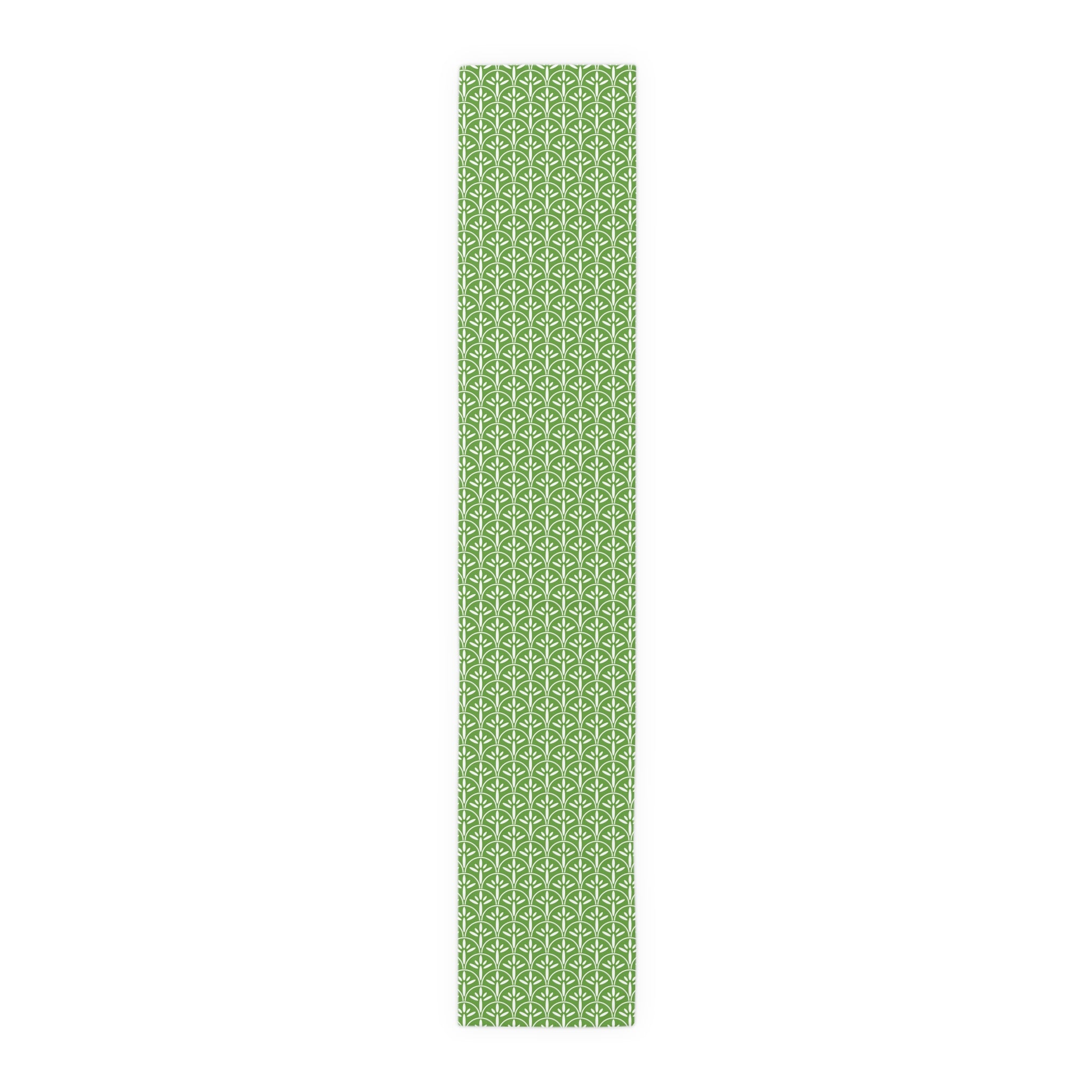 Art Deco Elegant Green Leaf Mid Mod Table Runner - Mid Century Modern Gal
