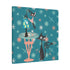 Crazy Atomic Cats, Cat Mom, Kitschy Mid Century Modern Teal Blue, Coral Pink, Mid Century Modern Wall Art - Mid Century Modern Gal