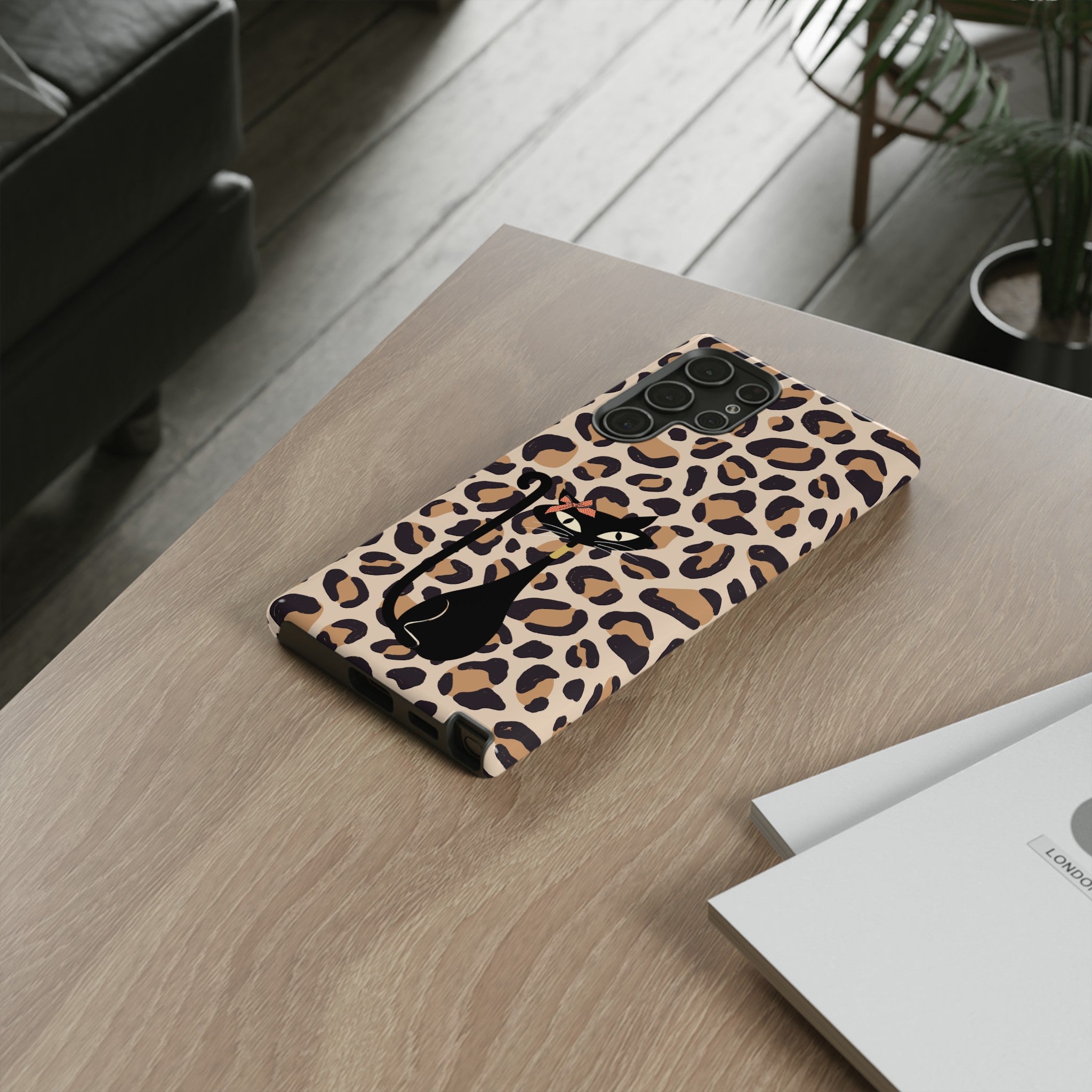 Mid Century Modern 50s Leopard Print, Atomic Cat, Mid Mod Tough Cases - Mid Century Modern Gal