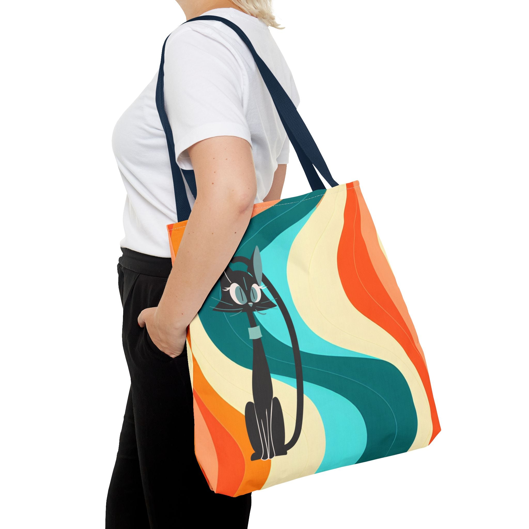 Atomic Cat Mid Mod Groovy Tote Bag - Mid Century Modern Gal