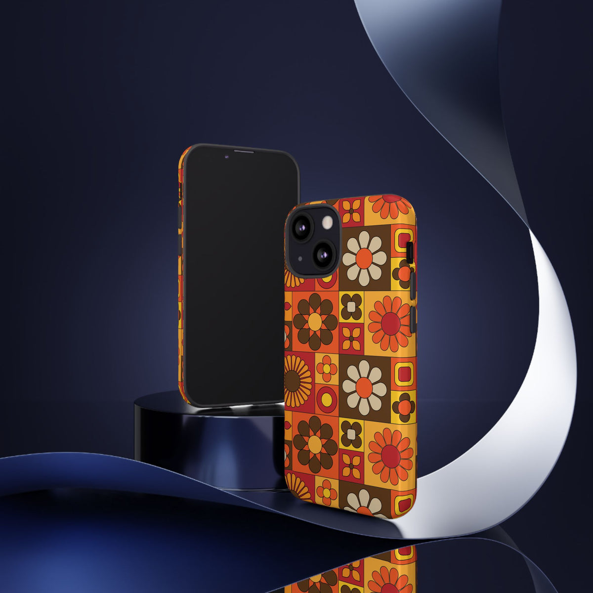 Retro 70s Mid Mod Floral Phone Case | Tough Cases for Flower Lovers