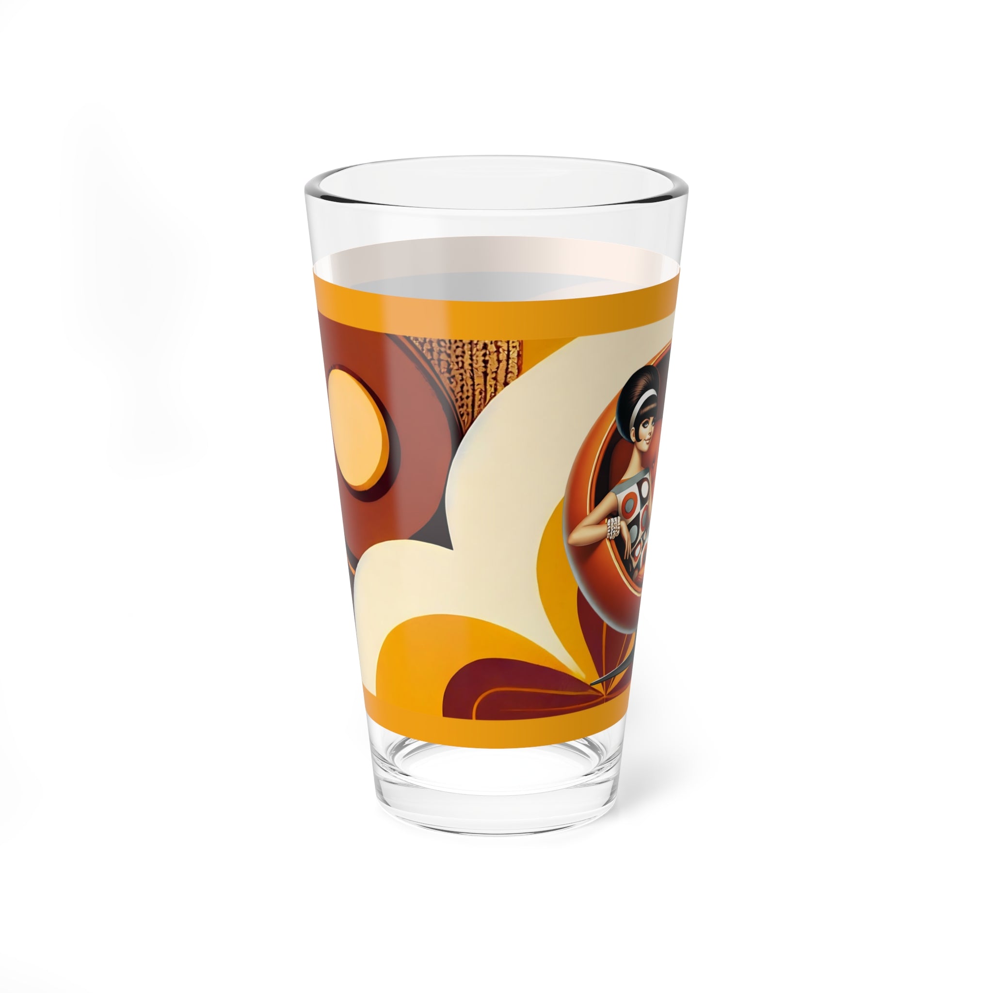 Mod 60s Retro Gal, Flower Power Mid Century Modern Barware - Mid Century Modern Gal