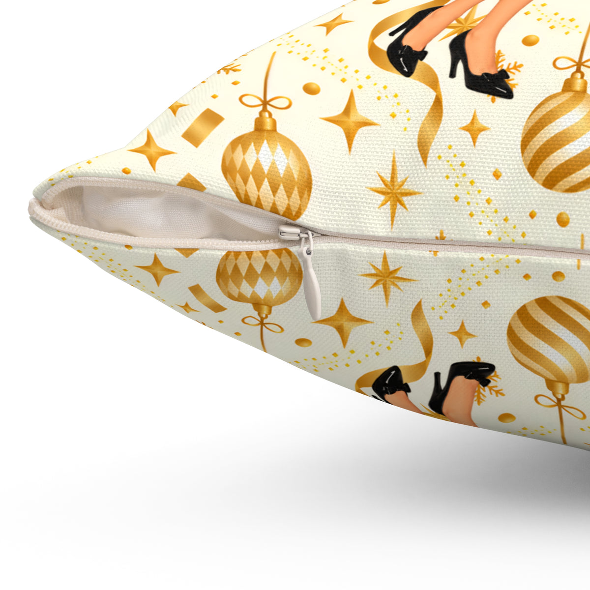 Mid Century Modern Christmas Party Martini Couple Pillow Insert and Cover