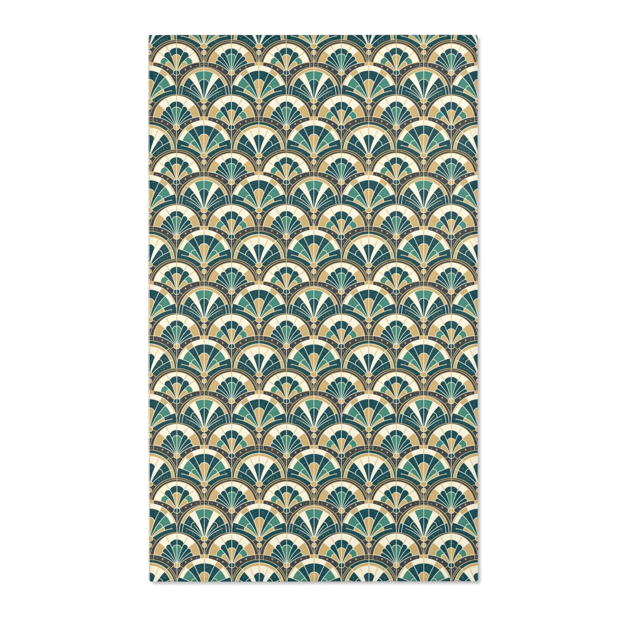 Art Deco Peacock Inspired Area Rug