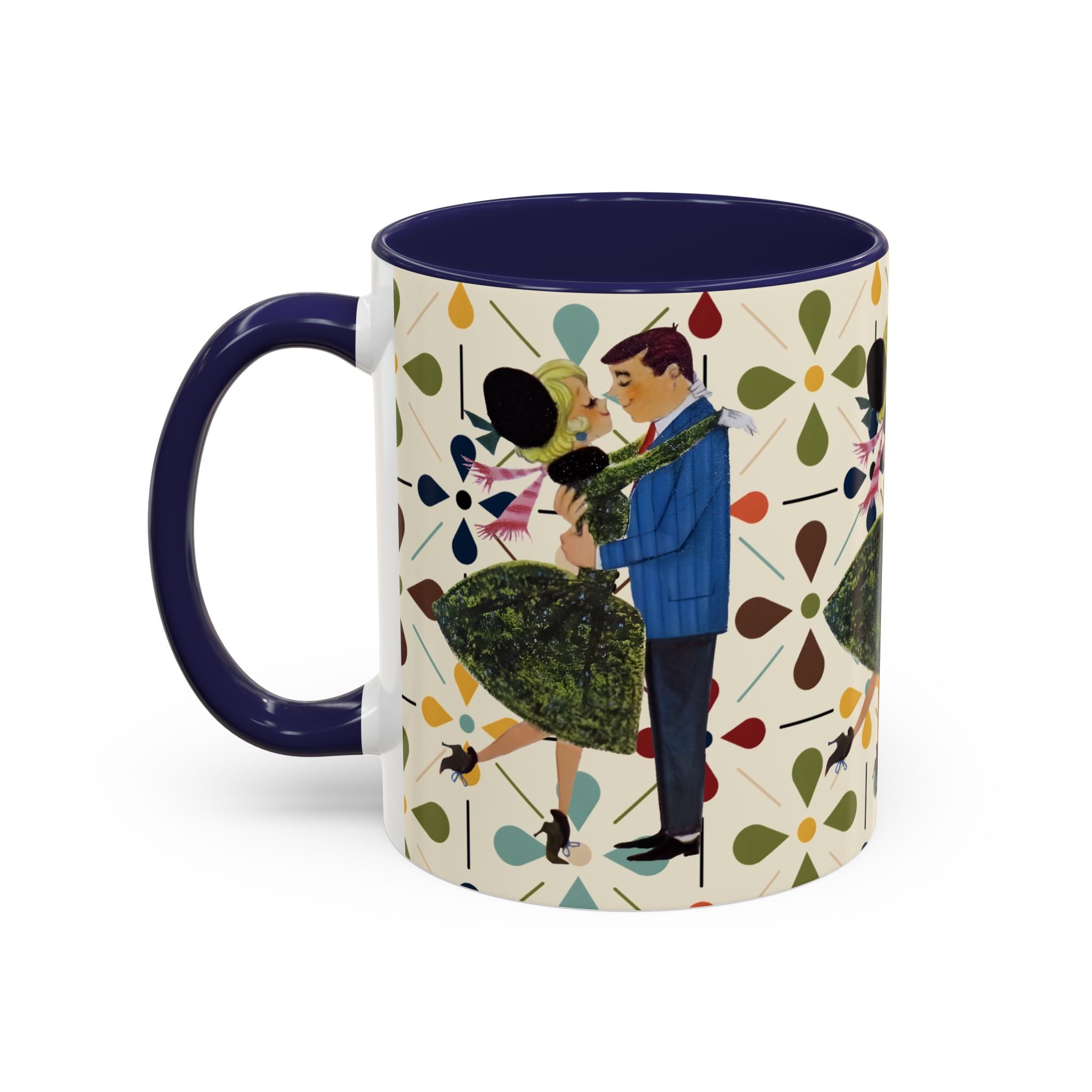 Mid Century Modern 50s Christmas Scandi Flower Kitschy Mug - Mid Century Modern Gal