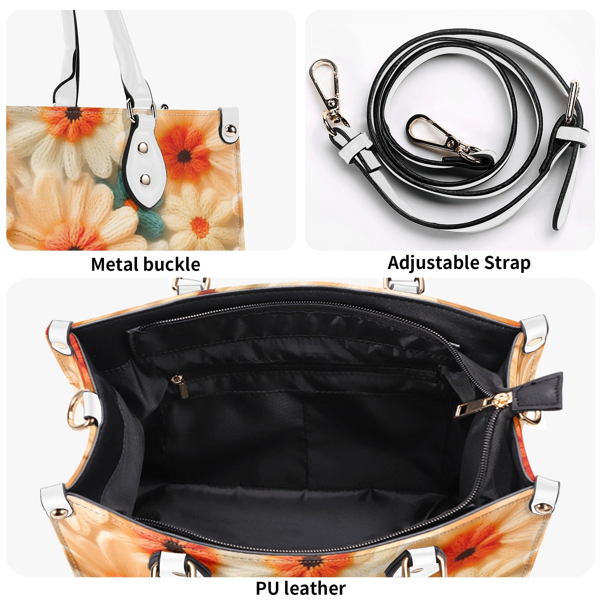 70s Daisy, Faux Crocheted, Mid Mod Shoulder, Retro Handbag - Mid Century Modern Gal