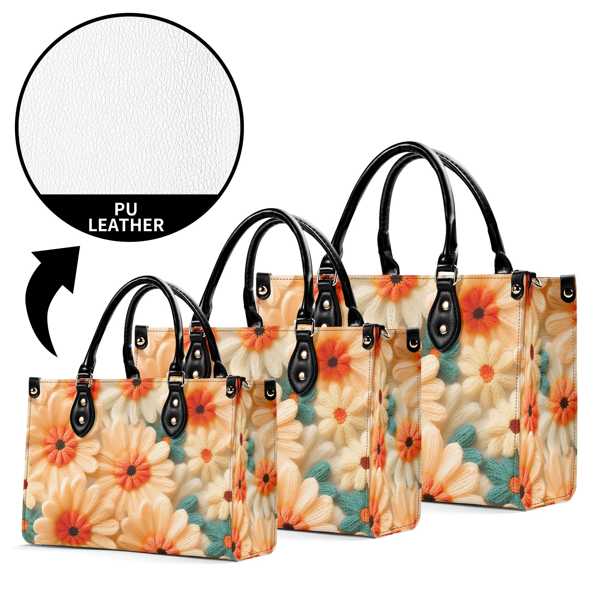 70s Daisy, Faux Crocheted, Mid Mod Shoulder, Retro Handbag - Mid Century Modern Gal