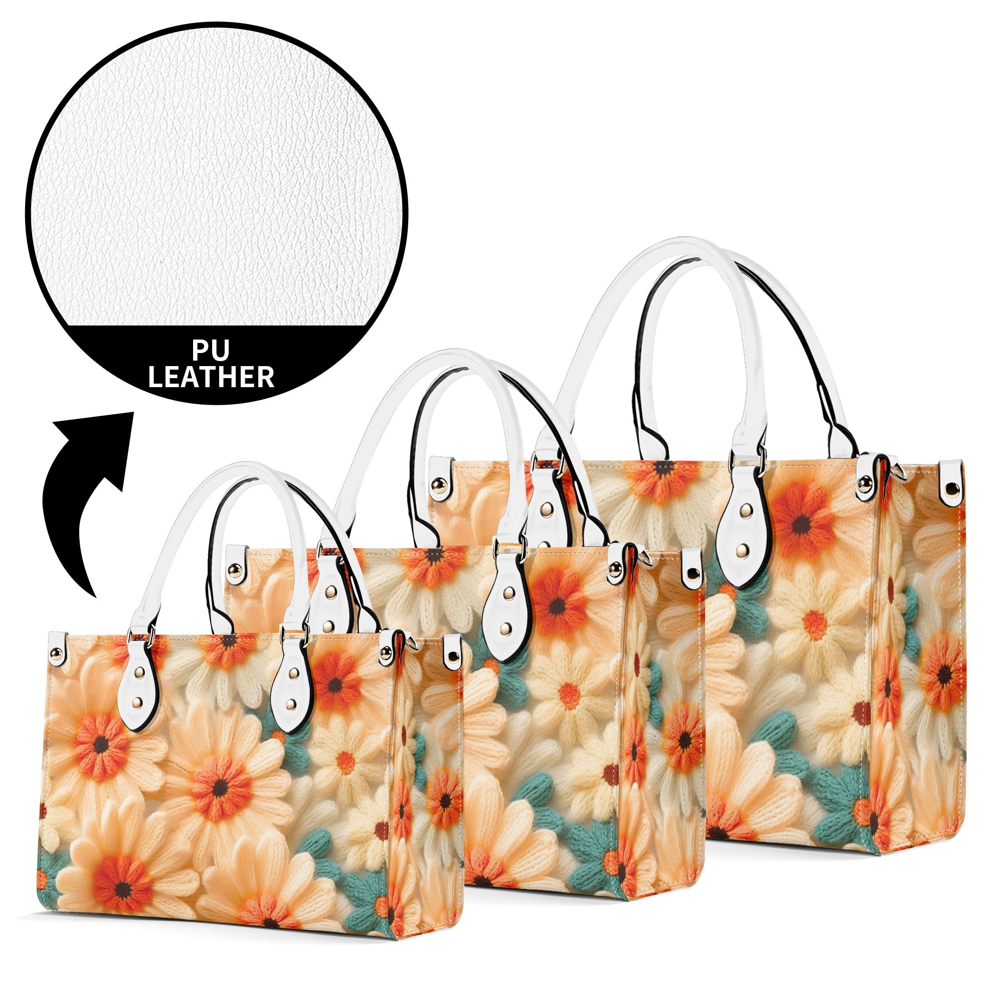 70s Daisy, Faux Crocheted, Mid Mod Shoulder, Retro Handbag - Mid Century Modern Gal