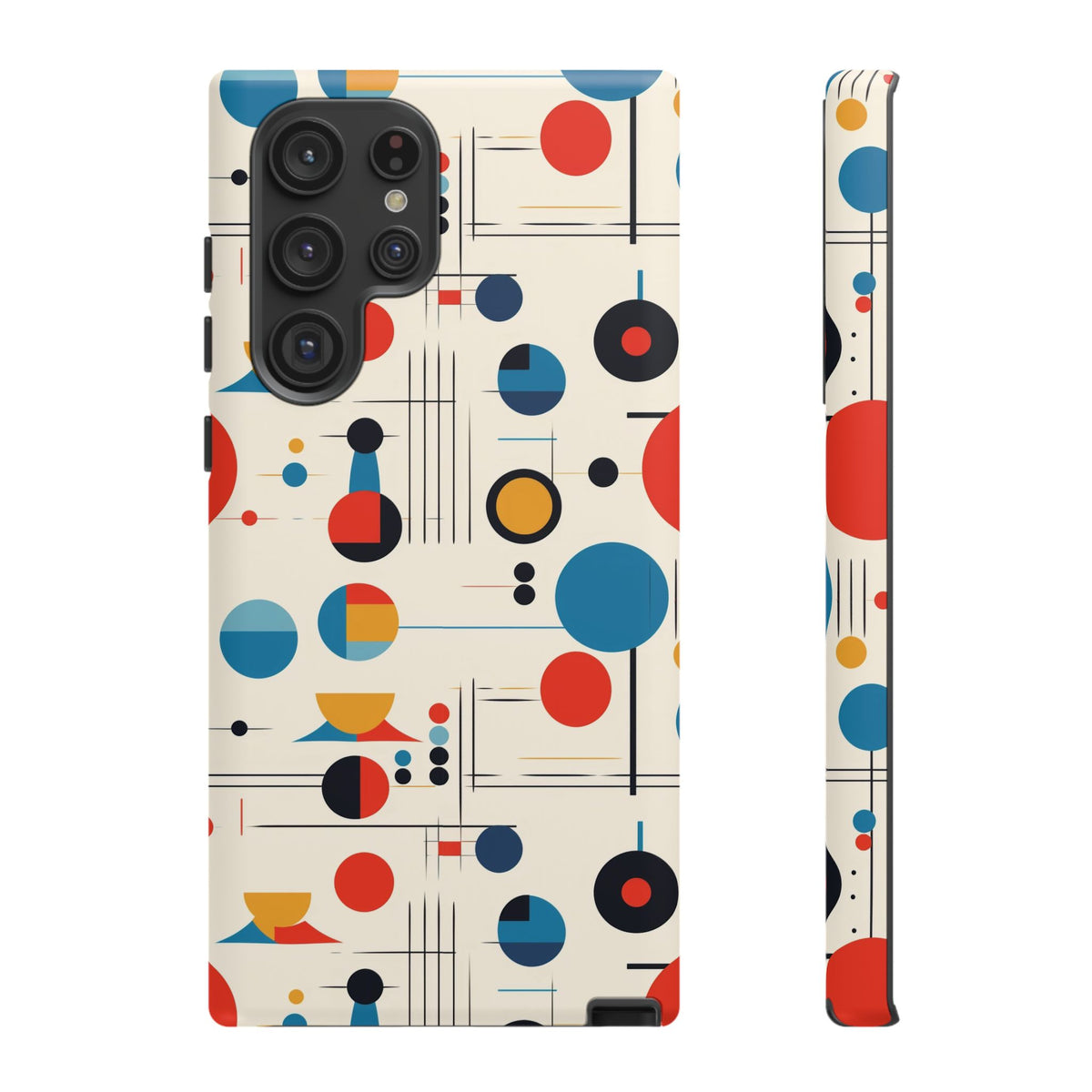Mid Mod Bauhaus Designed iPhone, Samsung, Pixel Retro Phone Tough Cases