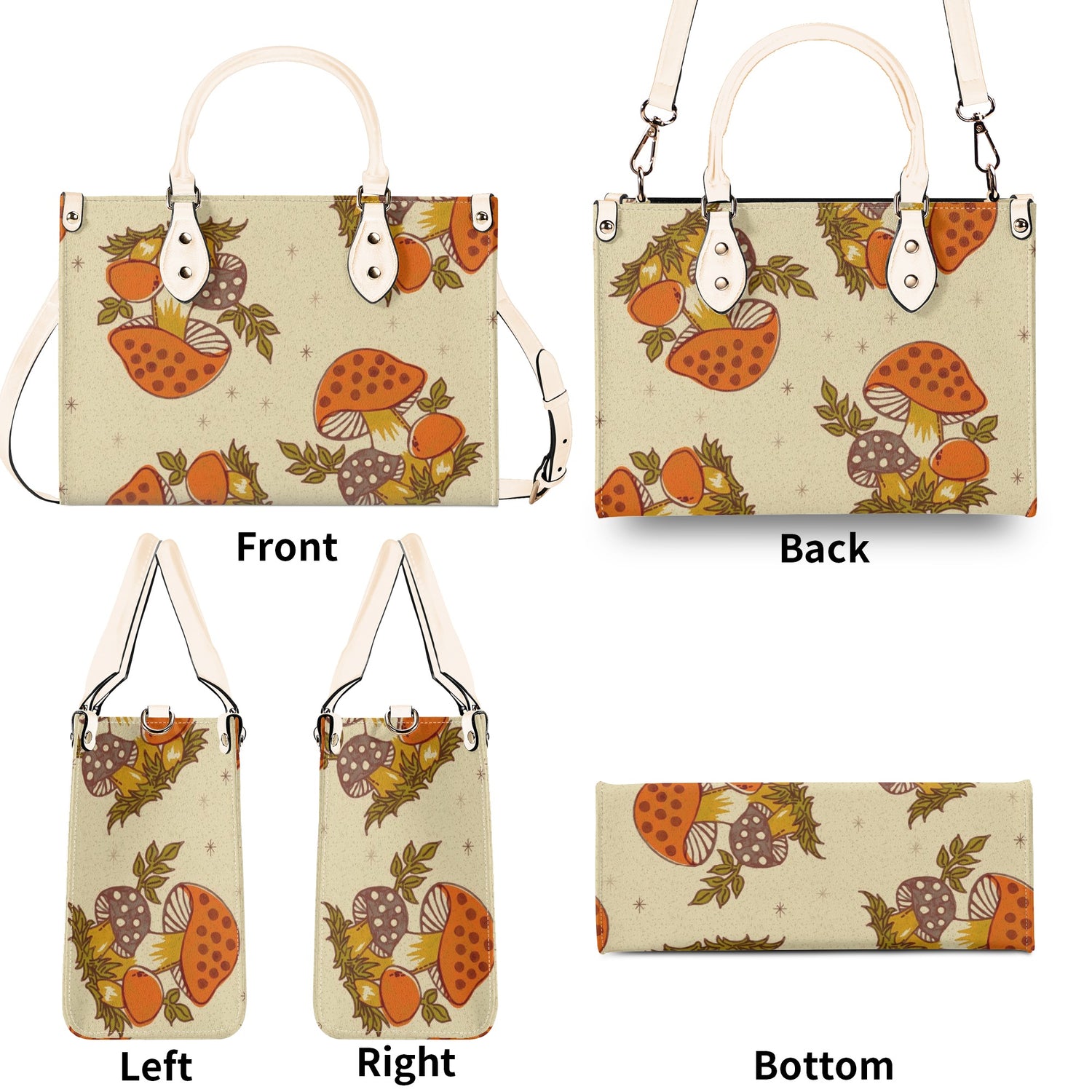 Vintage 70s Merry Mushroom Handbag, Groovy Cottagecore, Retro Hipster Bag - Mid Century Modern Gal